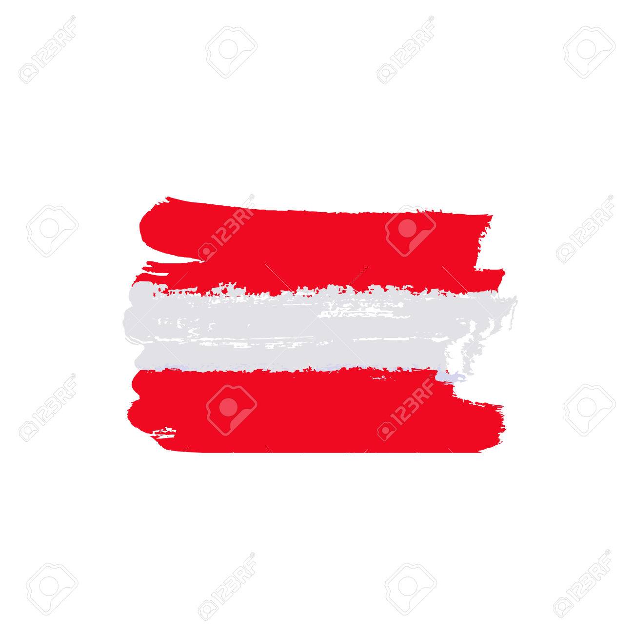 austria flag painted by