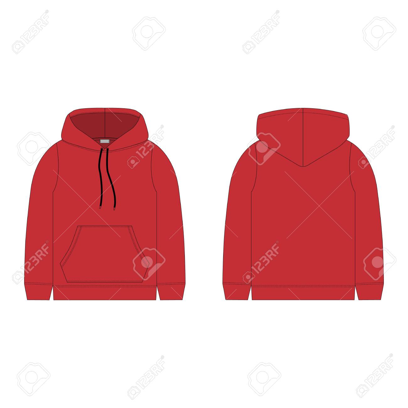 red color hoodie