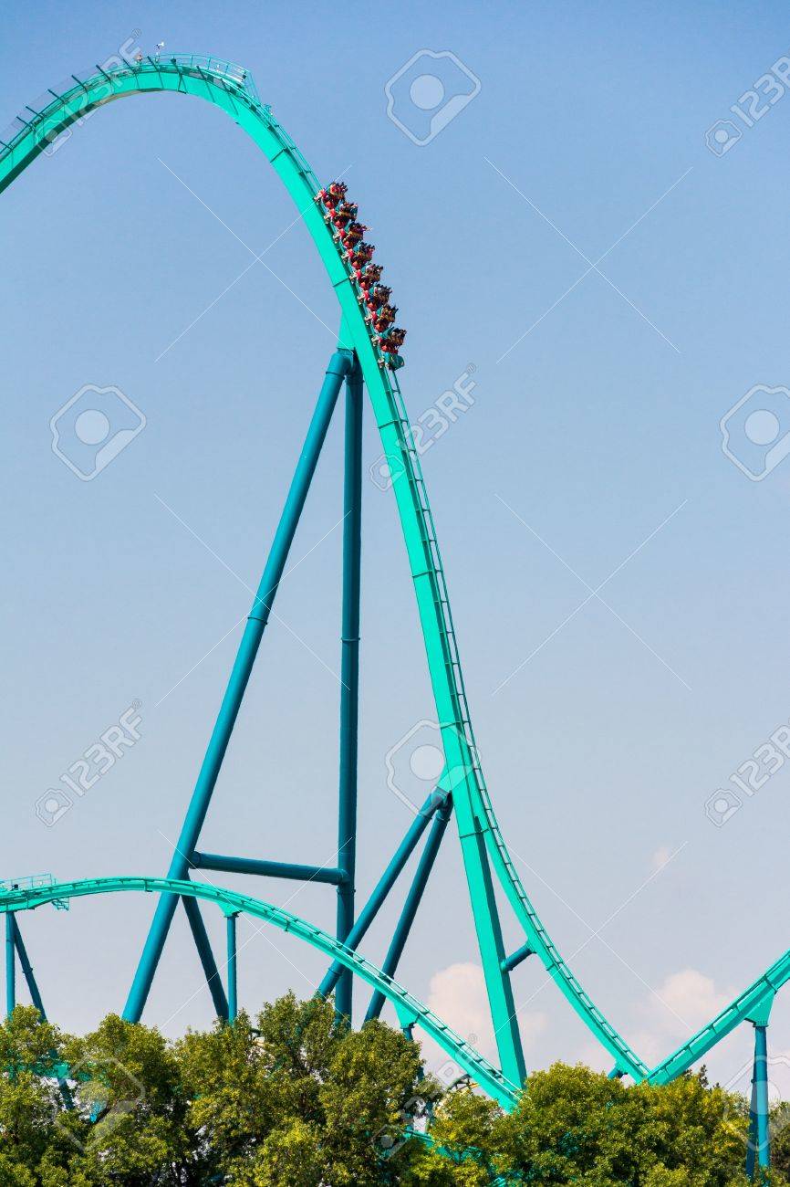 Toronto 17 Août Le Léviathan Un Des Plus Grands Et Plus Hauts Des Montagnes Russes Dans Le Monde Ce Roller Coaster Domine Merveilles