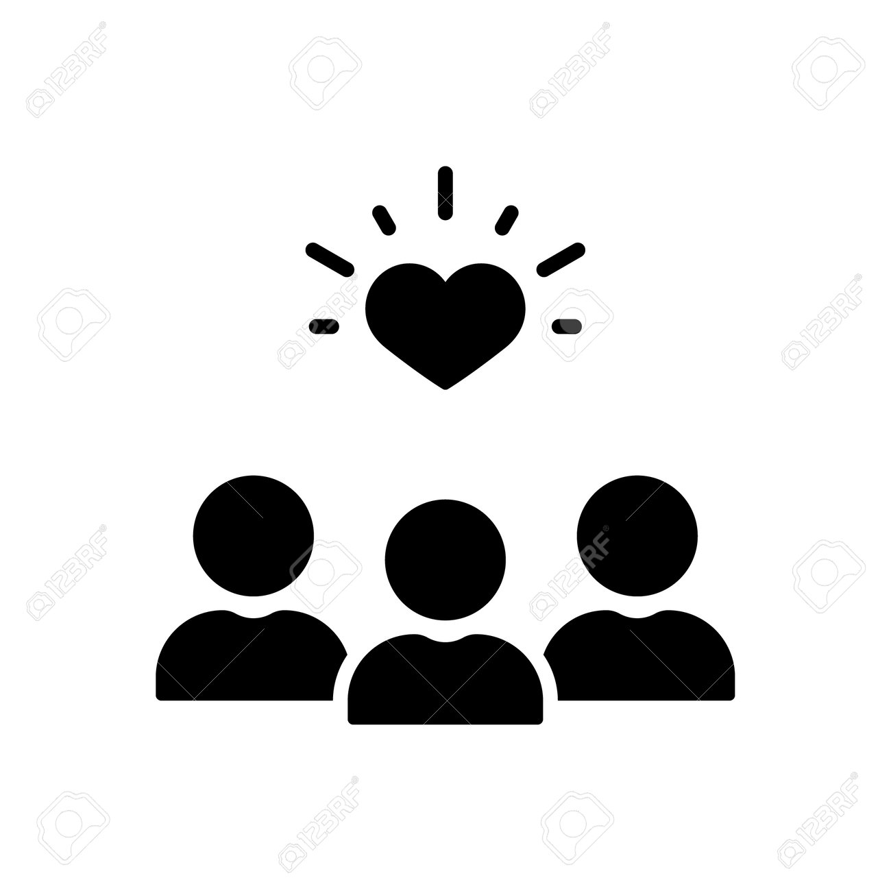Employee Retention Work Care Silhouette Icon. Customer Loyalty Program  Black Icon Heart Symbol. Customer Company Service Support Assistance  Pictogram. Isolated Vector Illustration Royalty Free SVG, Cliparts,  Vectors, and Stock Illustration. Image ..., image size:1300x1300