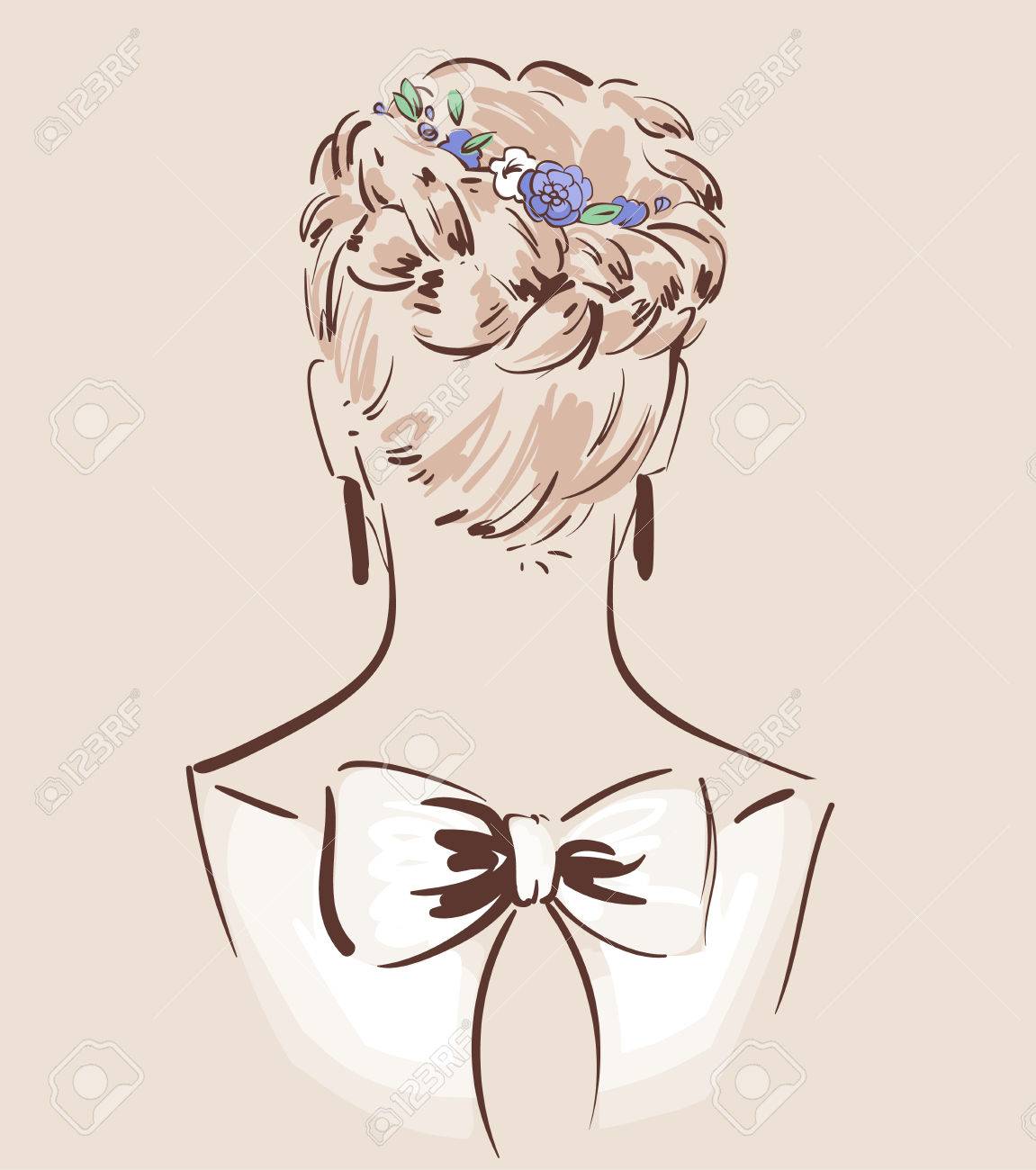 結婚式のための美しいヘアー アクセサリー 彼女の髪が行われ 飾られた花嫁 背面からの眺め ブライダル ファッション ベクトル イラスト Eps 10のイラスト素材 ベクタ Image 結婚式のための美しいヘアー アクセサリー 彼女の髪が行われ 飾られた花嫁 背面からの眺め ブライダル ファッション ベクトル イラスト Eps 10のイラスト素材 ベクタ Image
