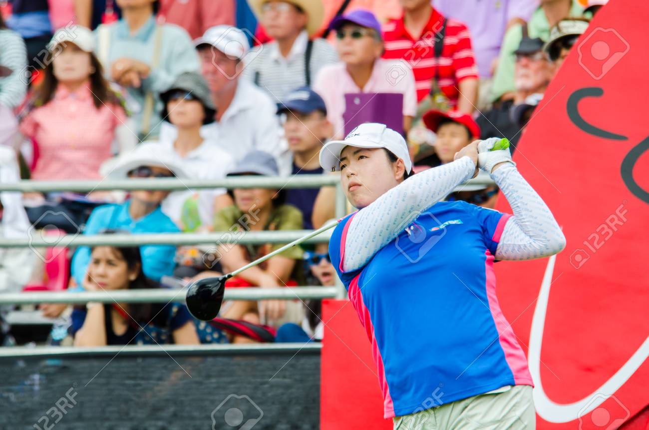 CHONBURI - FEBRUARY 28: Shanshan Feng of China in Honda LPGA Thailand 2015 at Siam Country Club, Pattaya Old Course on February 28, 2015 in Chonburi, Thailand. - 37284307 CHONBURI - FEBRUARY 28: Shanshan Feng of China in Honda LPGA Thailand 2015 at Siam Country Club, Pattaya Old Course on February 28, 2015 in Chonburi, Thailand. - 37284307