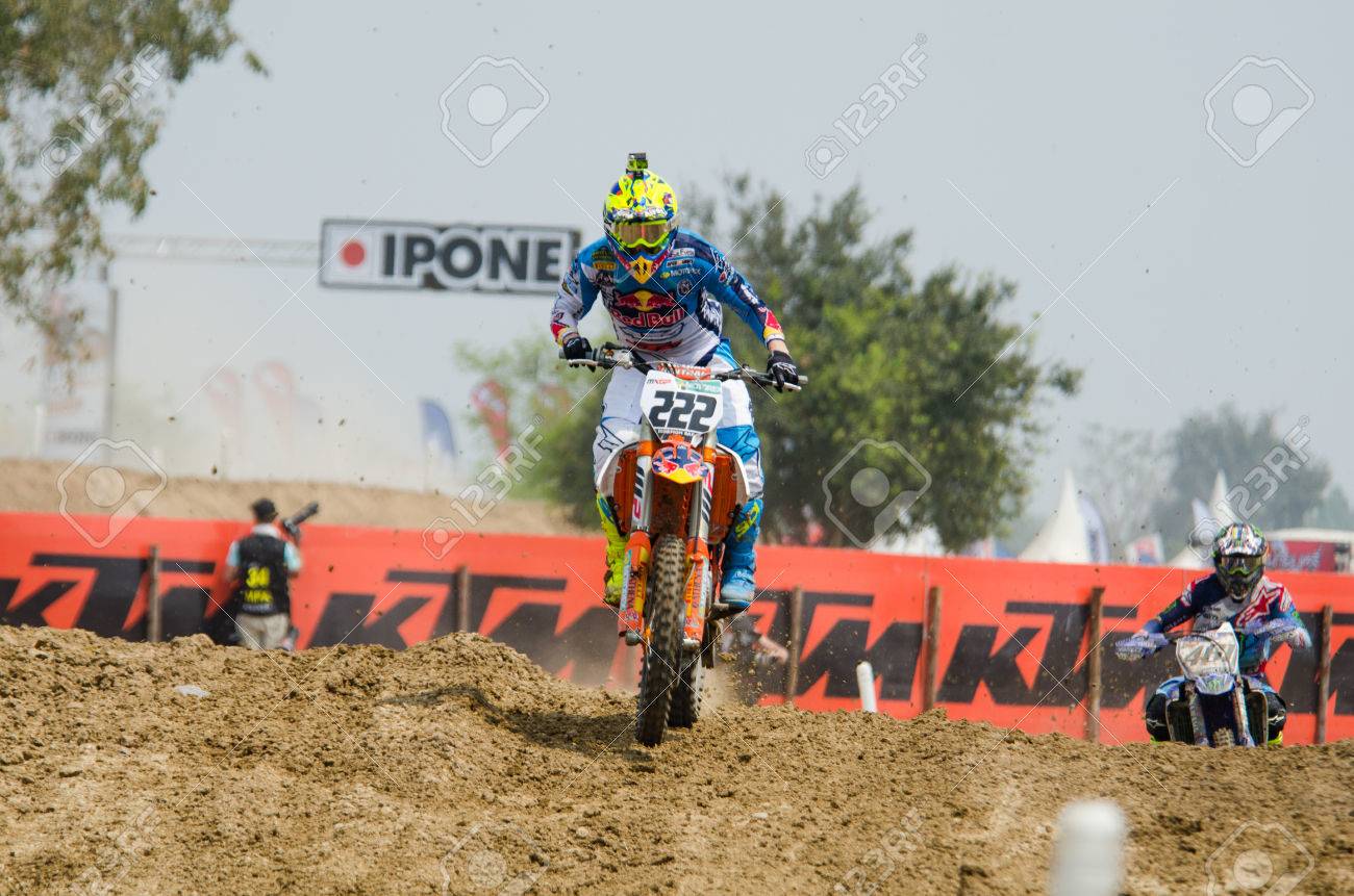 Suphanburi March 06 Antonio Cairoli 222 With Ktm Motorcycle In Competes During The Fim Mxgp Motocross