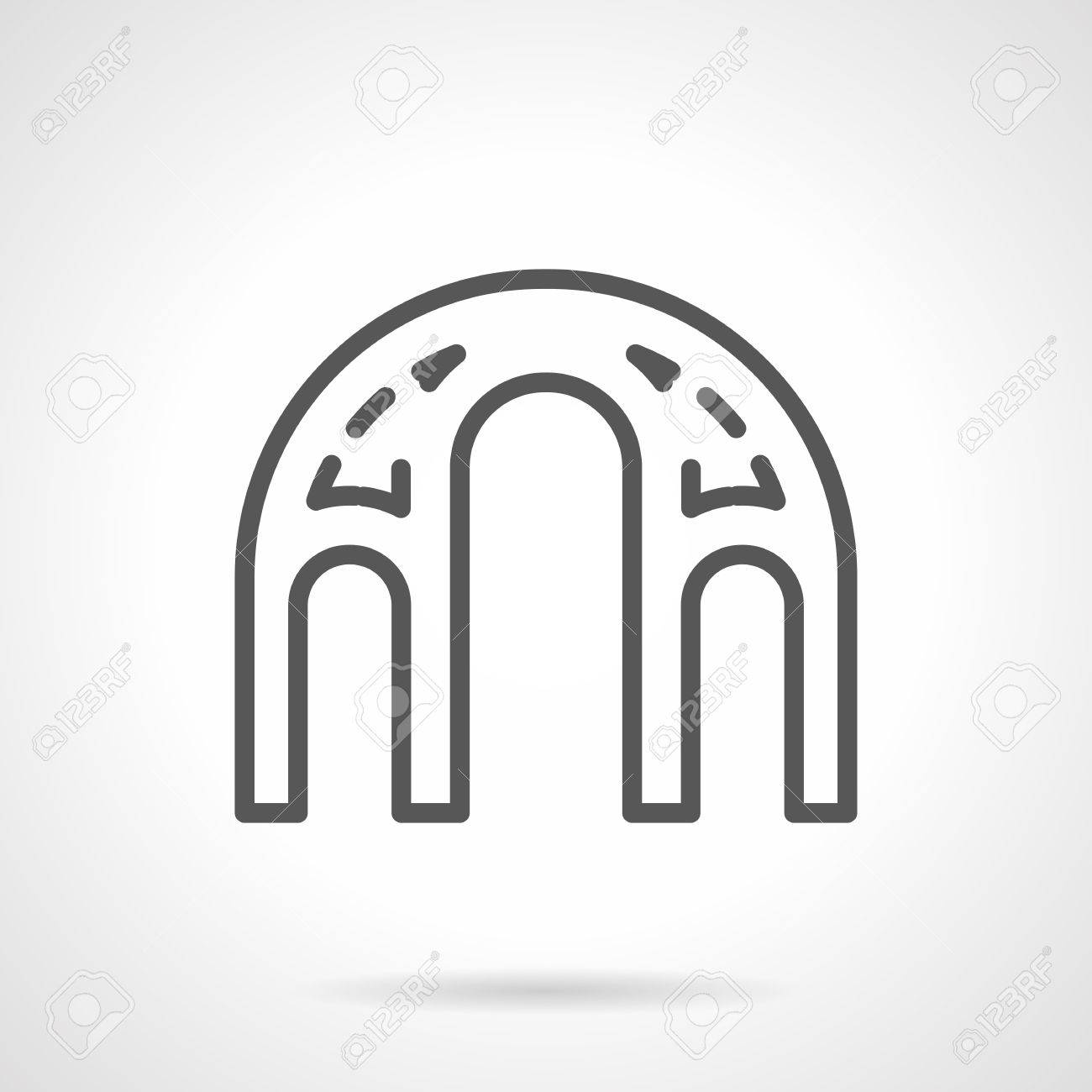 Architectural Element With Connection Of Round Arches Decorative