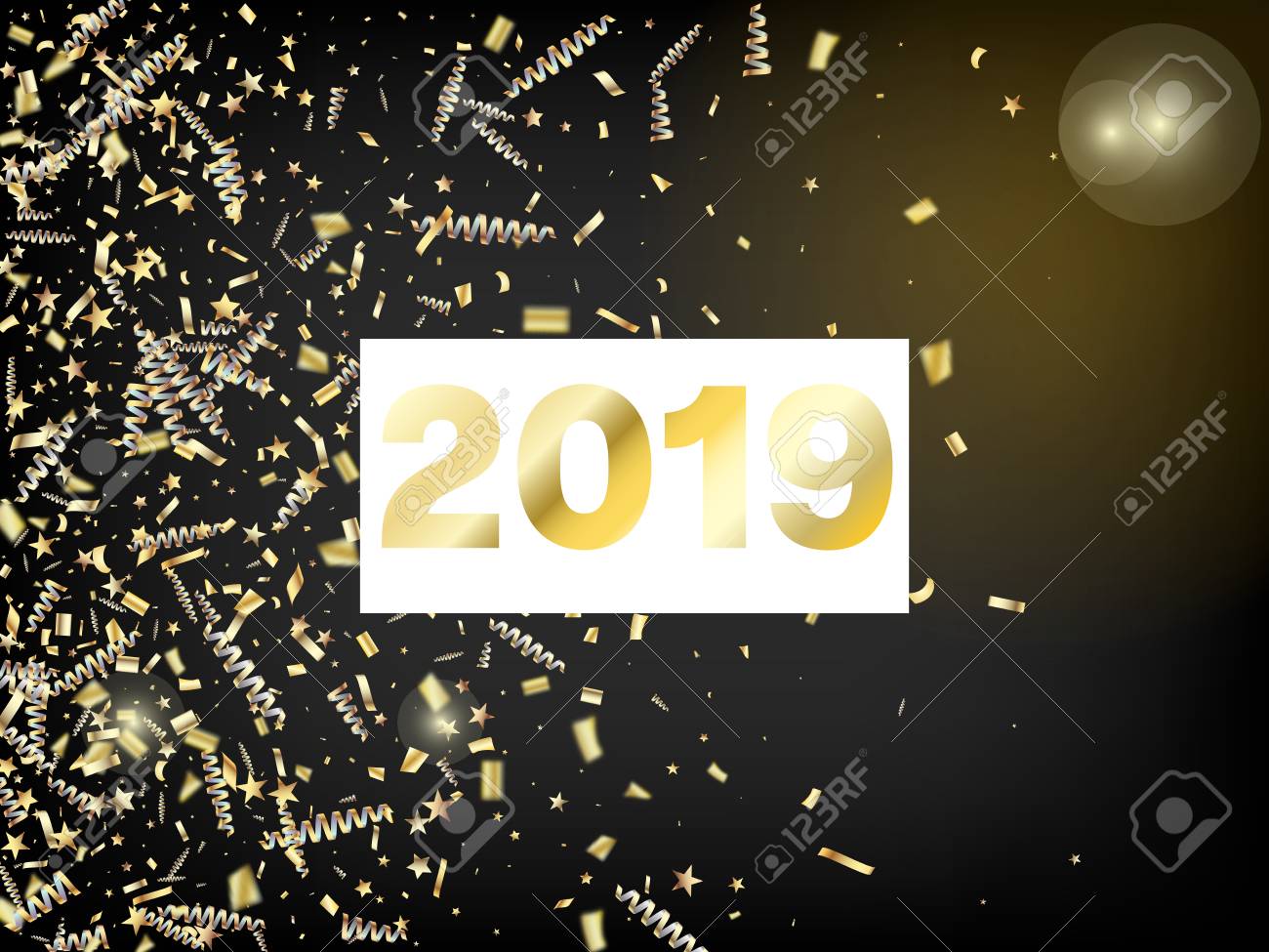 2019 fireworks glitter confetti card background cool sparkling cool card background
