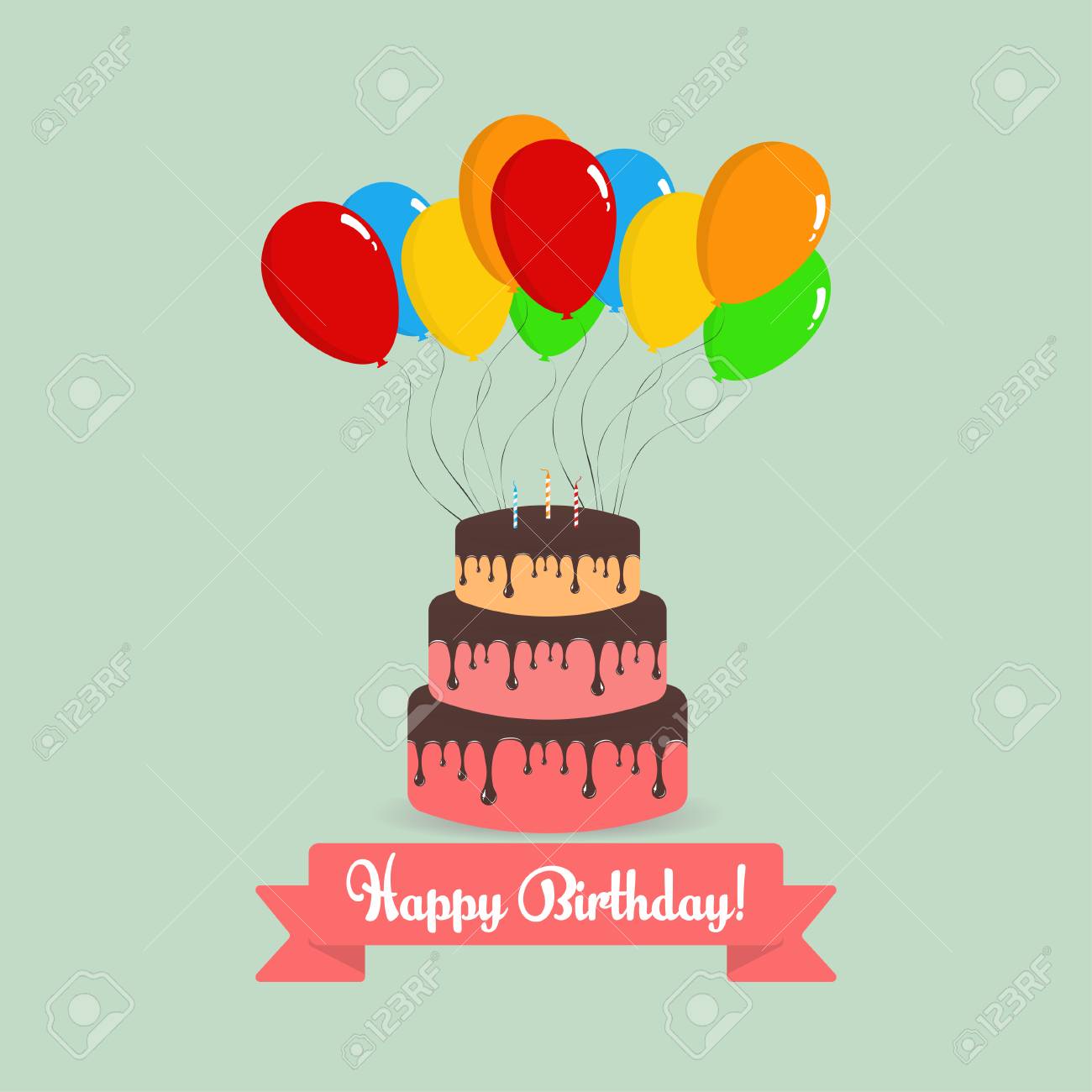 お誕生日おめでとう 風船とレタリング ハッピーバースデー ケーキ はがき 休日の要素 グリーティング カードのベクトル図 のイラスト素材 ベクタ Image お誕生日おめでとう 風船とレタリング ハッピーバースデー ケーキ はがき 休日の要素 グリーティング カードのベクトル図 のイラスト素材 ベクタ Image