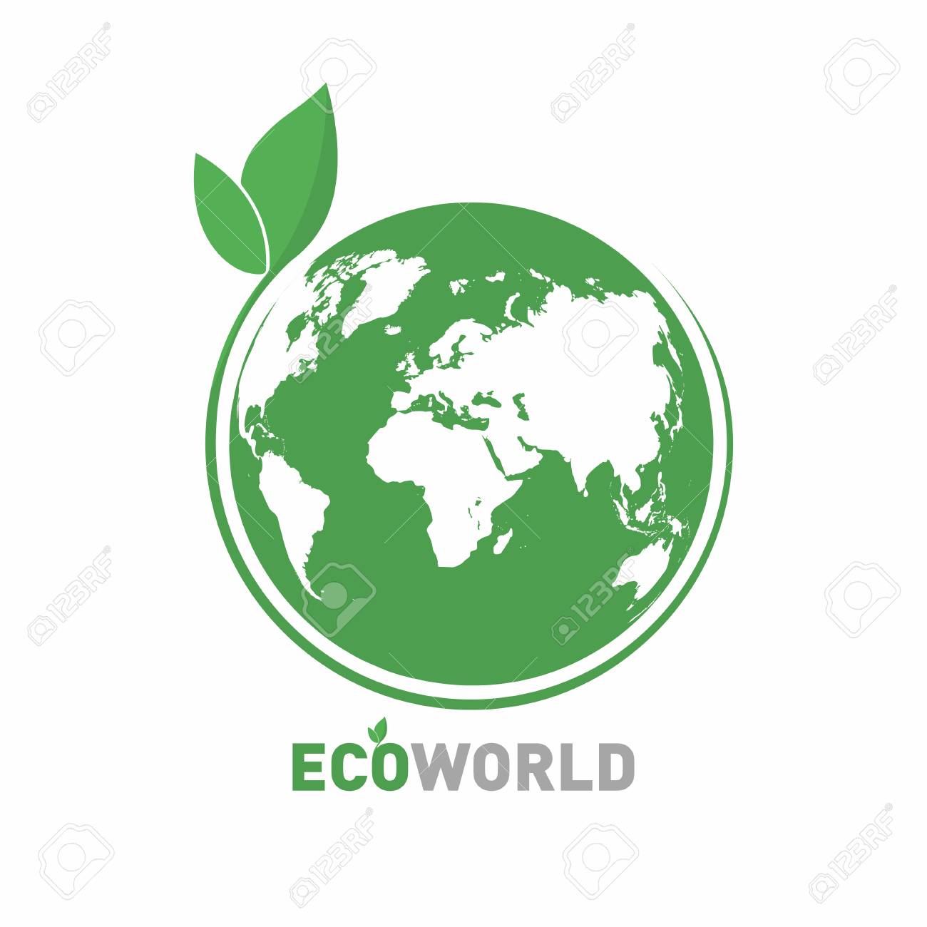 Logo D Ecologie Symbole Du Monde Eco Icone Concept Ecologique Pour Le Logo De L Entreprise Vecteur Clip Art Libres De Droits Vecteurs Et Illustration Image