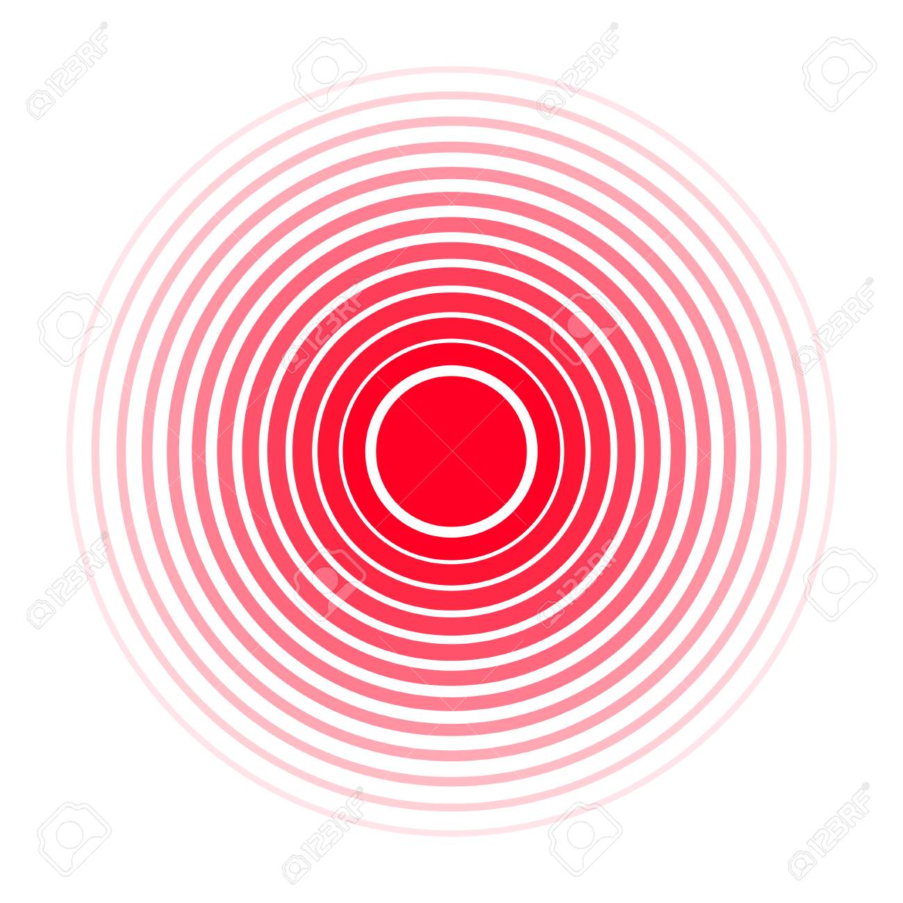 Pain Concentration Icon. Red Circles, Symbol Of Pain Concentration For  Medical Painkiller Drugs, Headache, Muscle And Stomach Ache Designation.  Vector Клипарты, SVG, векторы, и Набор Иллюстраций Без Оплаты Отчислений.  Image 99338471