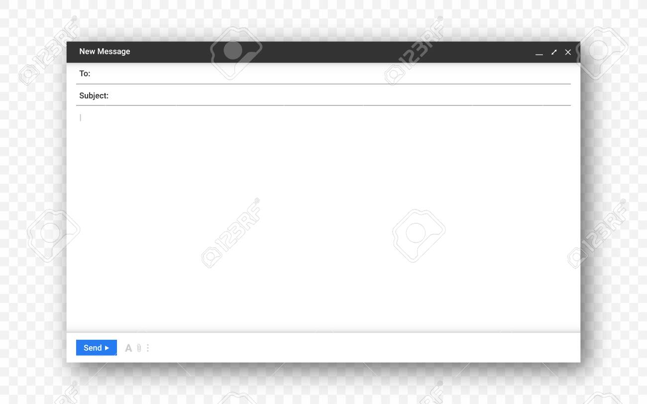 Download Email Window Mockup Empty Email Message Window With Toolbar Royalty Free Cliparts Vectors And Stock Illustration Image 137725348