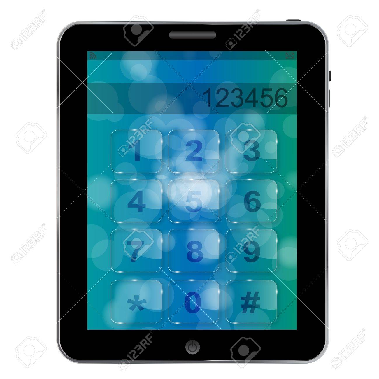 ユニバーサル デザイン タブレット数字アイコン ベクトル イラスト のイラスト素材 ベクタ Image