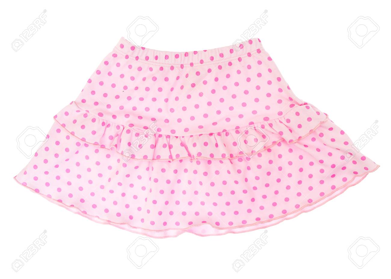White and pink polka dot skirt Clearance