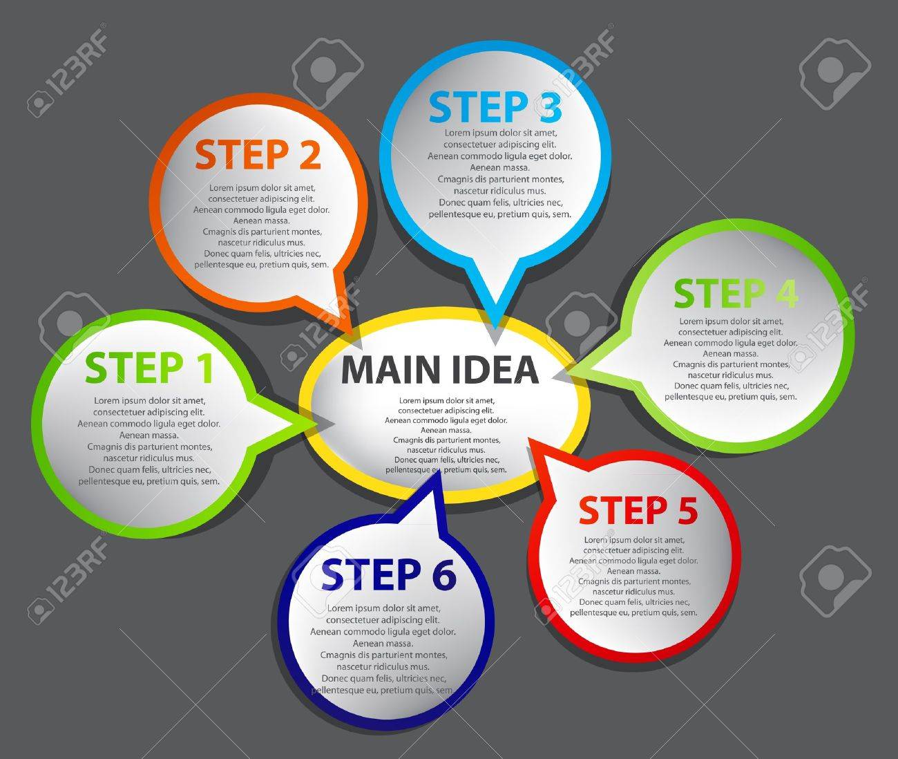 business presentation diagram royalty