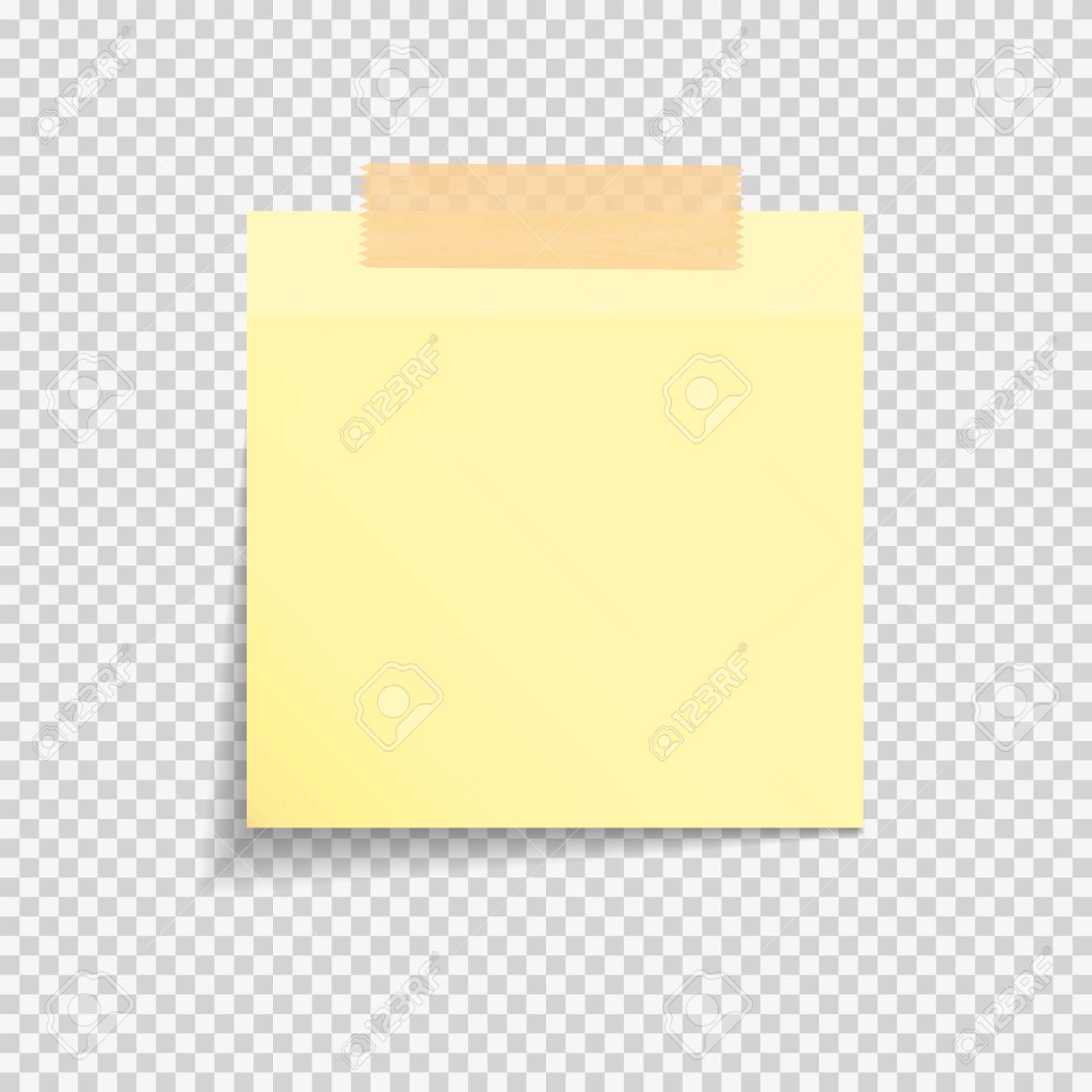 Sticky Paper Note On Transparent Background Vector Illustration Royalty Free Cliparts Vectors And Stock Illustration Image