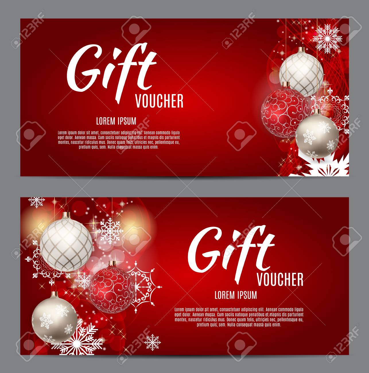 christmas and new year gift voucher discount coupon template