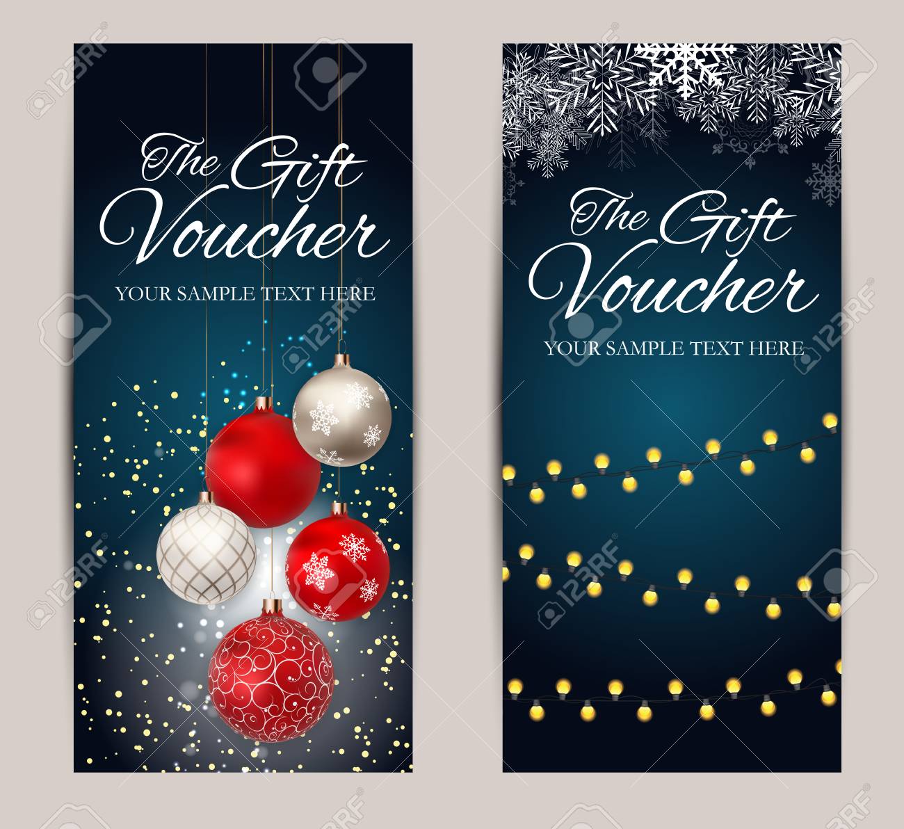 christmas and new year gift voucher discount coupon template