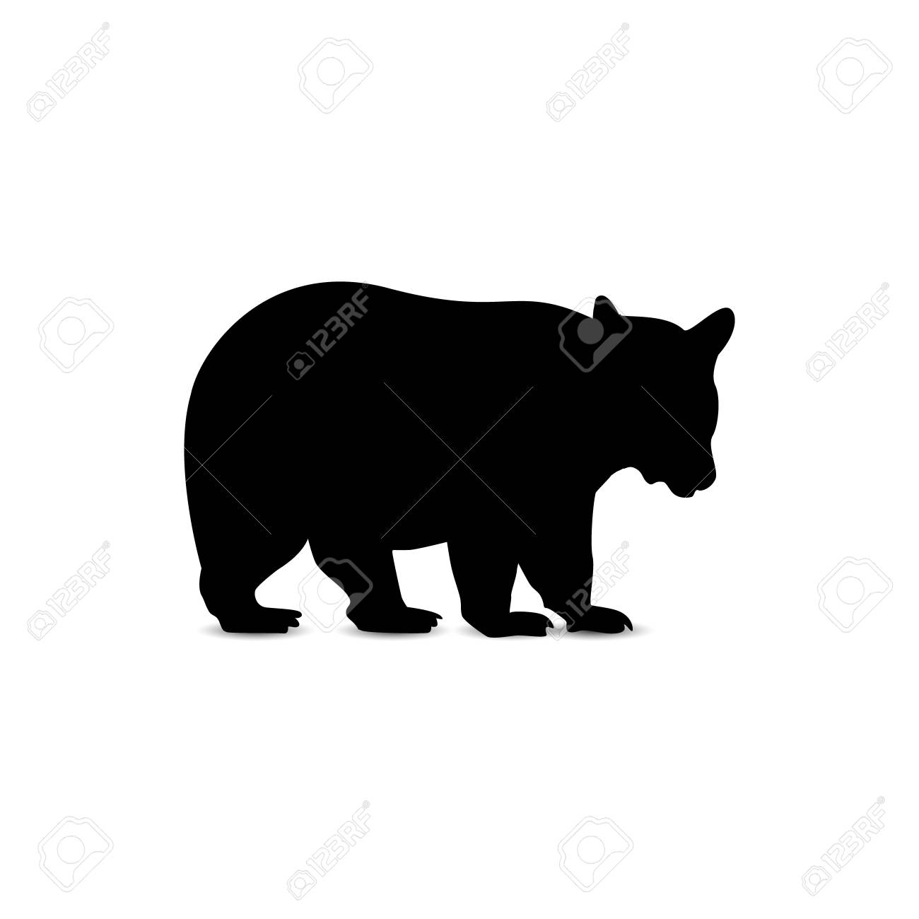 Silhouette Of Brown Baby Bear Royalty Free Cliparts Vectors And Stock Illustration Image