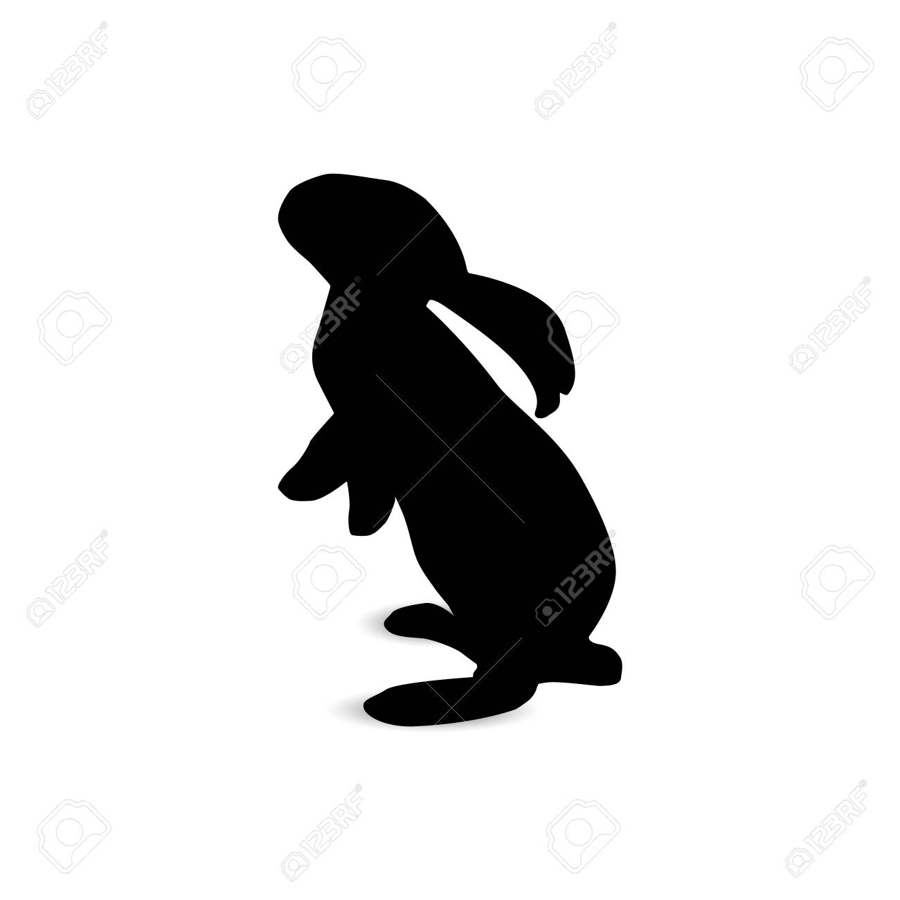 Silhouette Of Standing Hare Stock Photo Picture And Royalty Free Image Image 2593