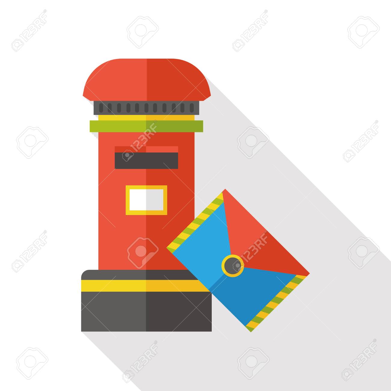 mailbox flat icon royalty