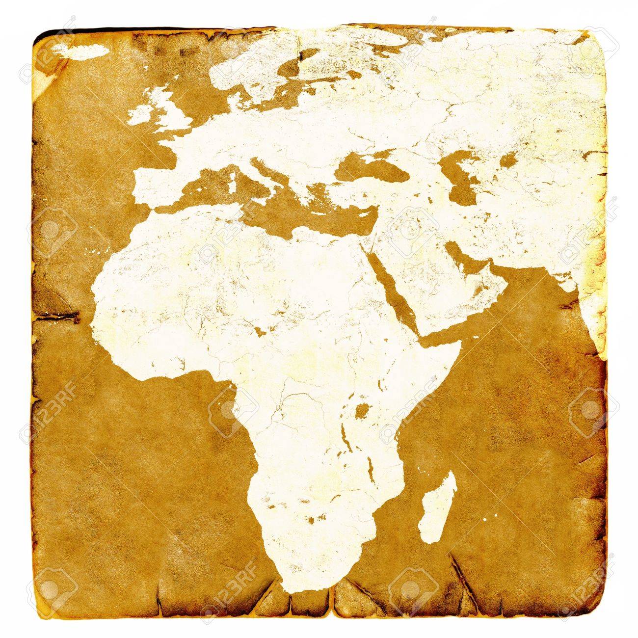 Map Of Africa And Europe Blank In Old Style Brown Graphics In Stock Photo Picture And Royalty Free Image Image