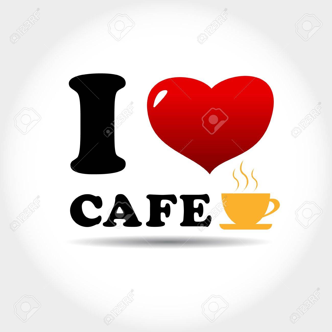 love coffee logo design 51583644 Vector Art at Vecteezy, image size:1300x1300