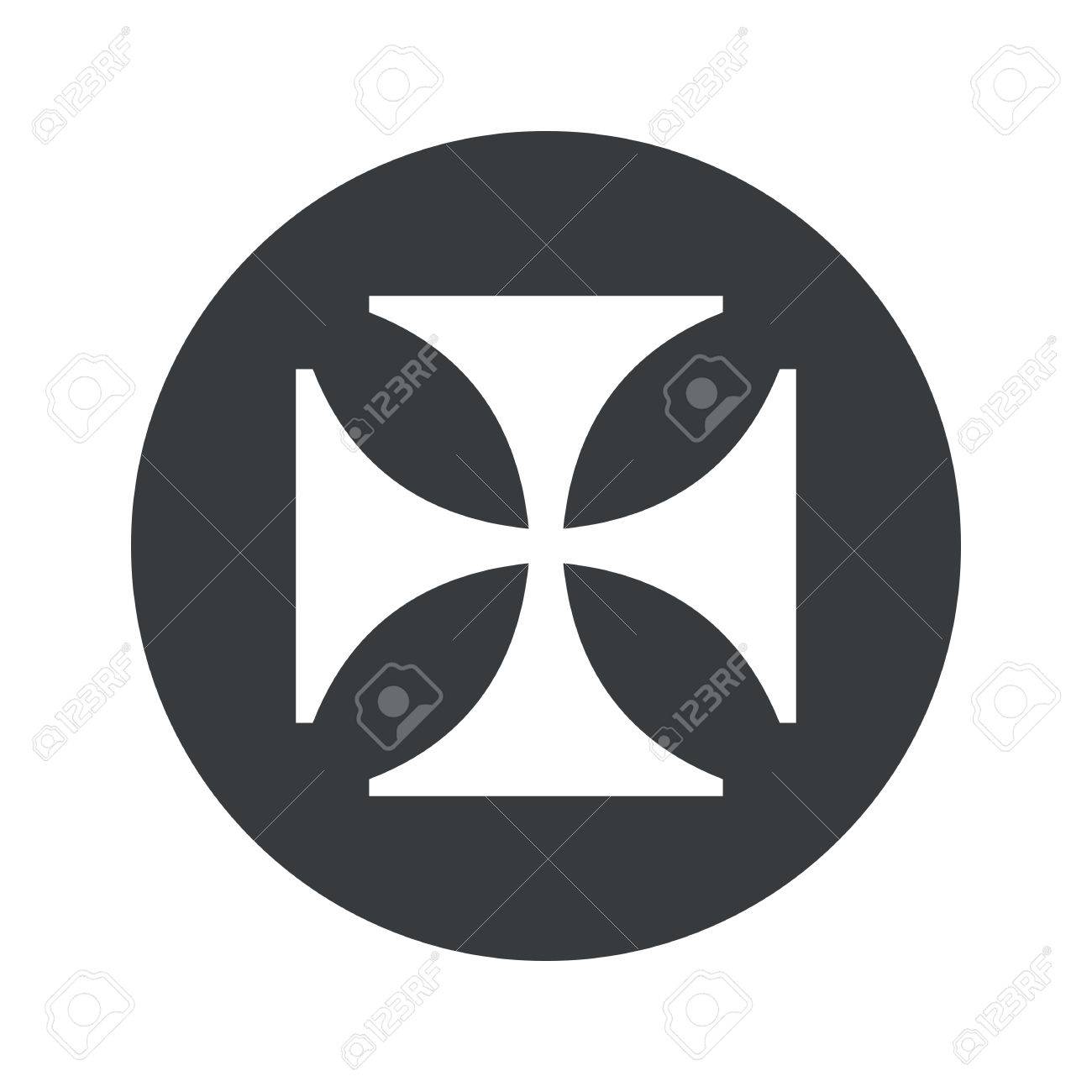 Image Of Maltese Cross In Black Circle Isolated On White Royalty Free Cliparts Vectors And Stock Illustration Image 41861032