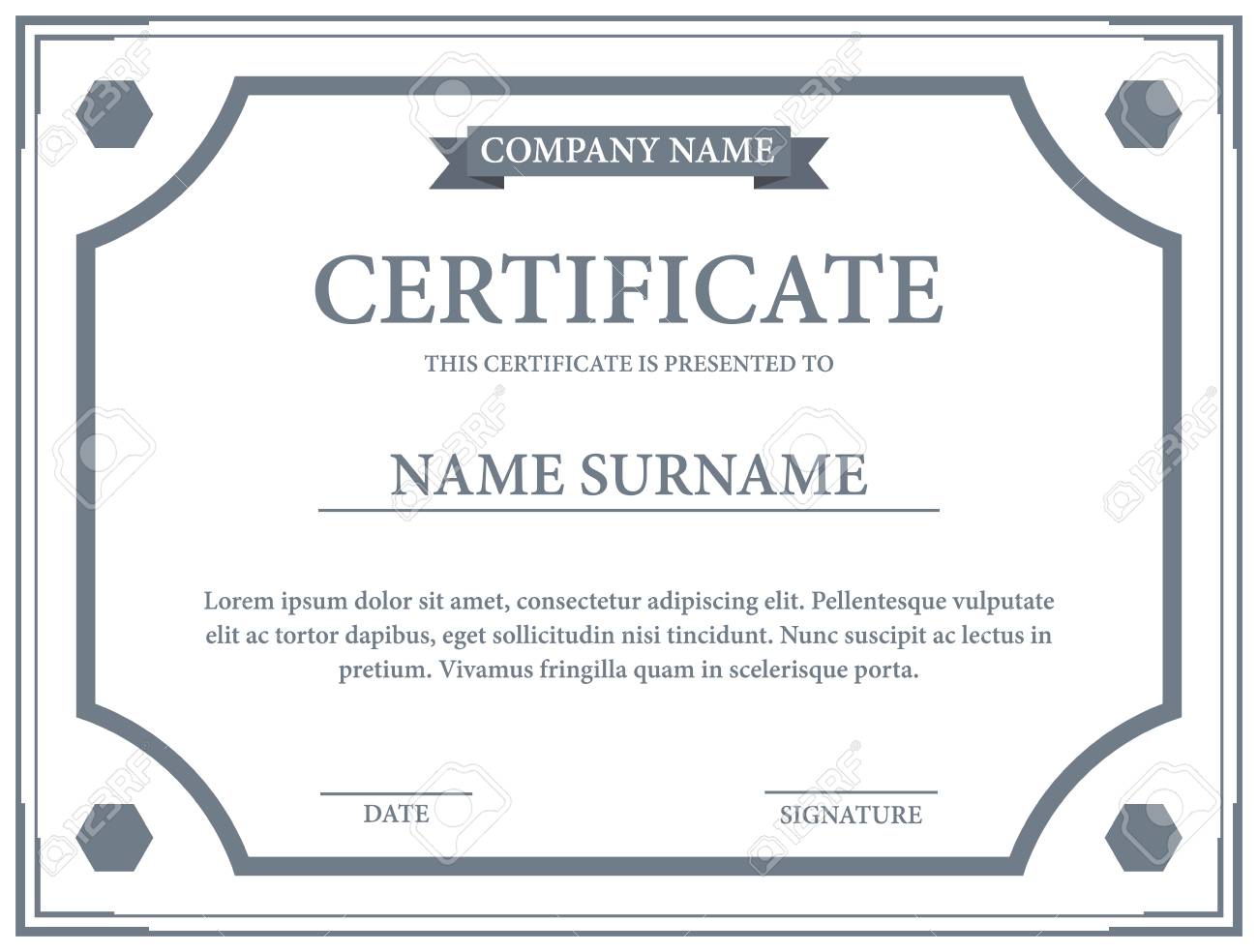 certificate template white paper sheet with named certificate certificate paper template