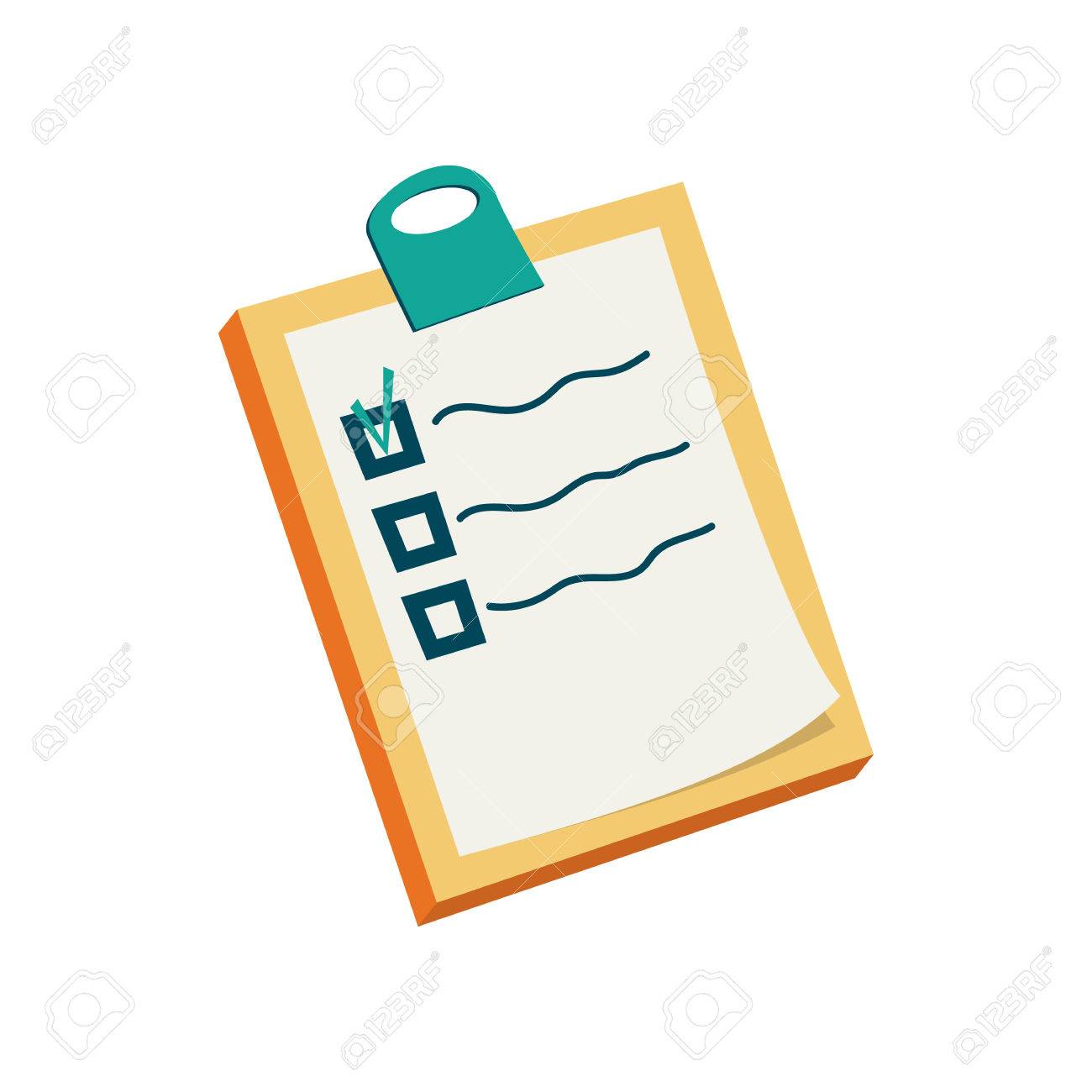 to do list icon in cartoon style on a white background royalty free