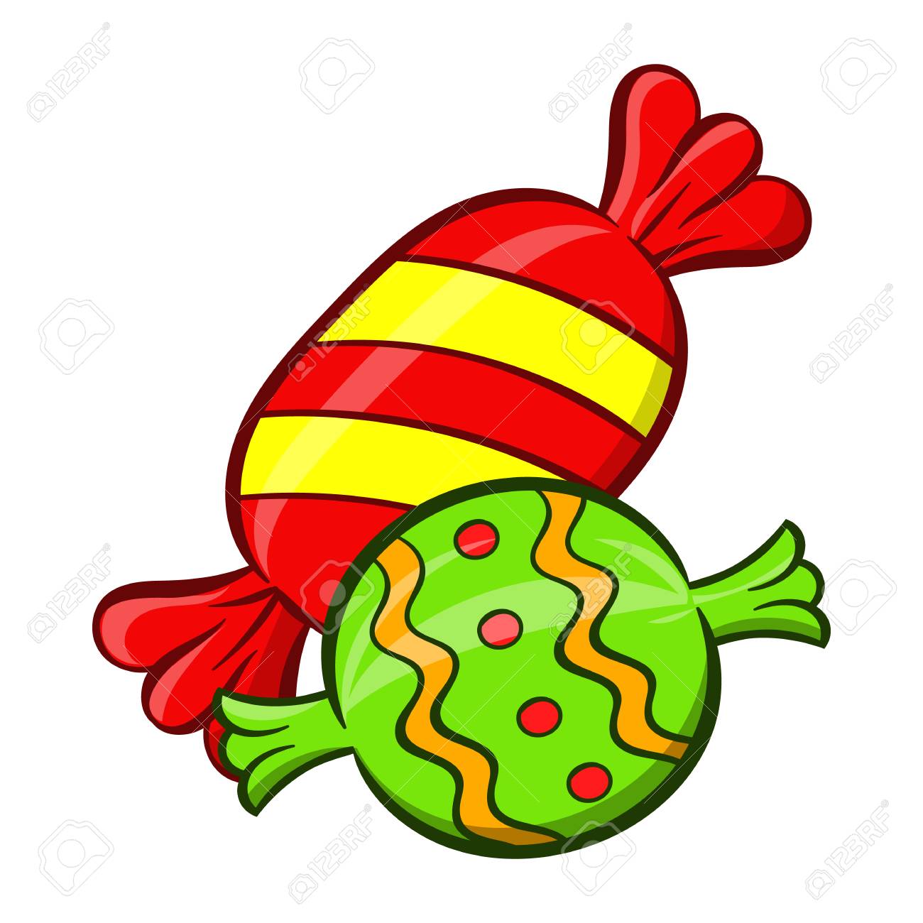 candy icon in cartoon style isolated on white background sweets