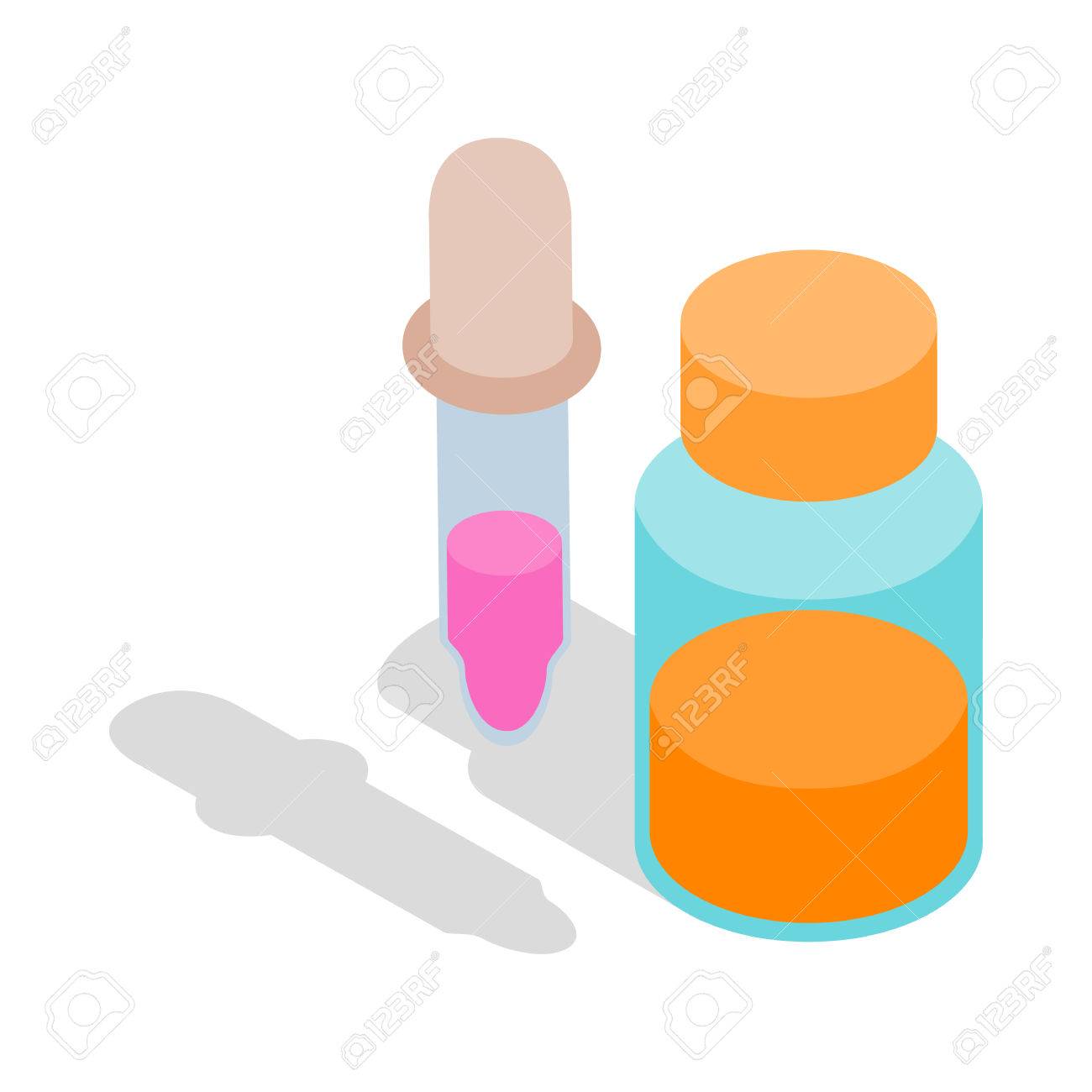 Vanilla Essence Icon In Isometric 3d Style Isolated On White Royalty Free Cliparts Vectors And Stock Illustration Image 59064744