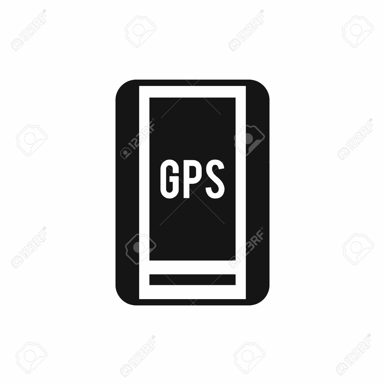 global positioning system icon in simple style isolated vector