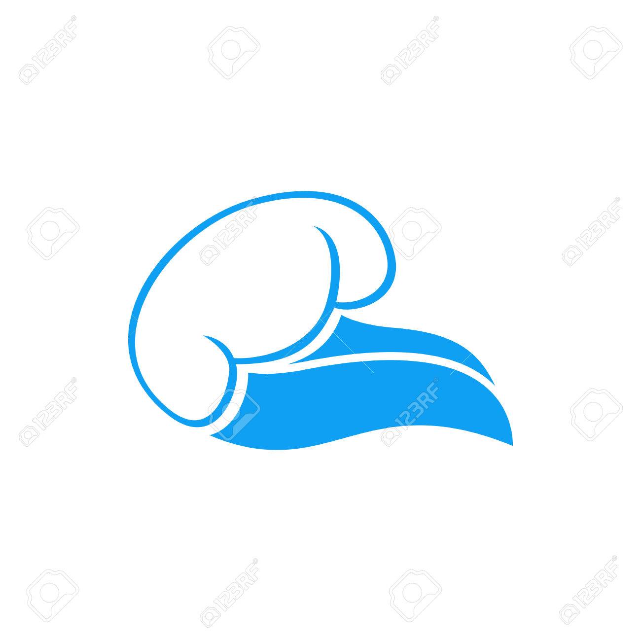 シンプルなスタイルの白い背景で隔離の泡アイコンと高海の波 水と海のシンボル のイラスト素材 ベクタ Image