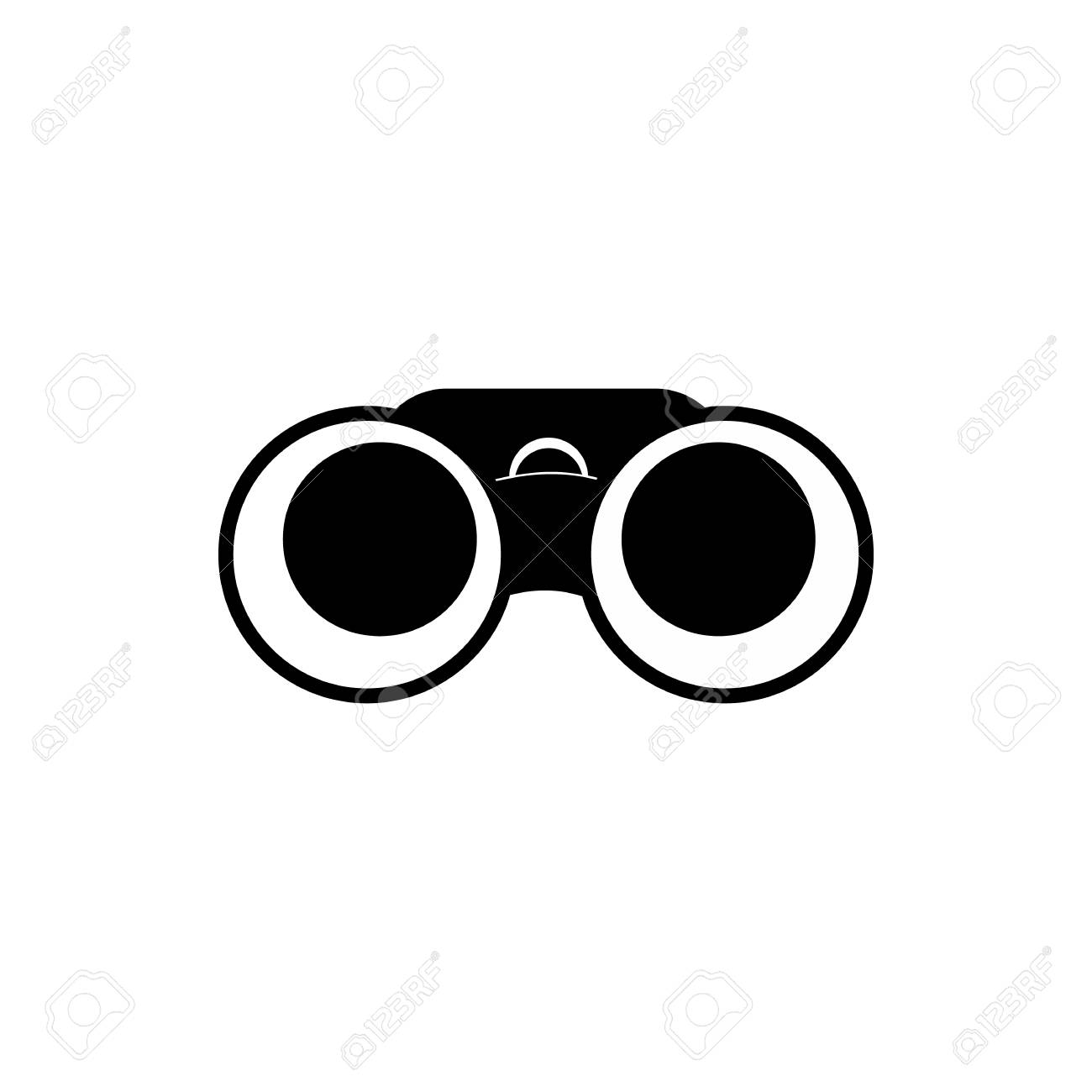 Binoculars Icon In Simple Style Isolated On White Background. Watch Symbol  Vector Illustration 免版税剪贴画，向量插图和库存图片. Image 62577957, image size:1300x1300
