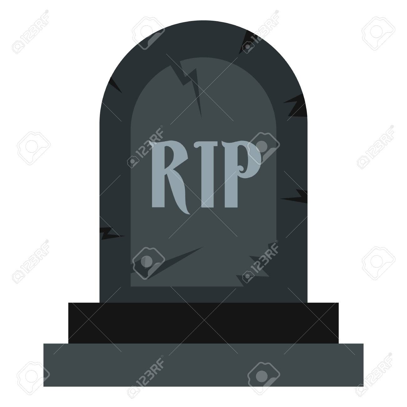 Grave Rip Icon In Flat Style Isolated On White Background Death Symbol Vector Illustration Royalty Free Cliparts Vectors And Stock Illustration Image