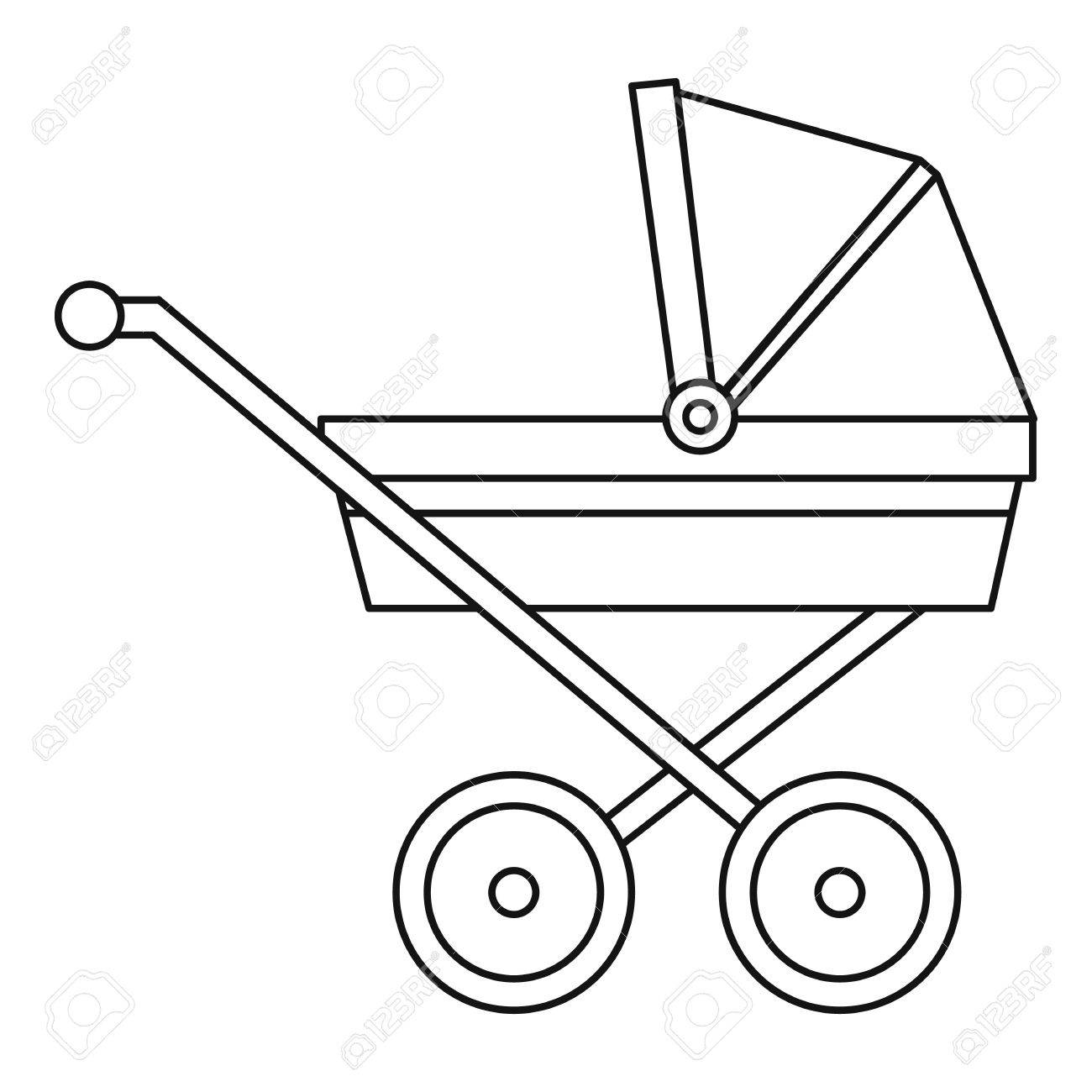 black and white pram