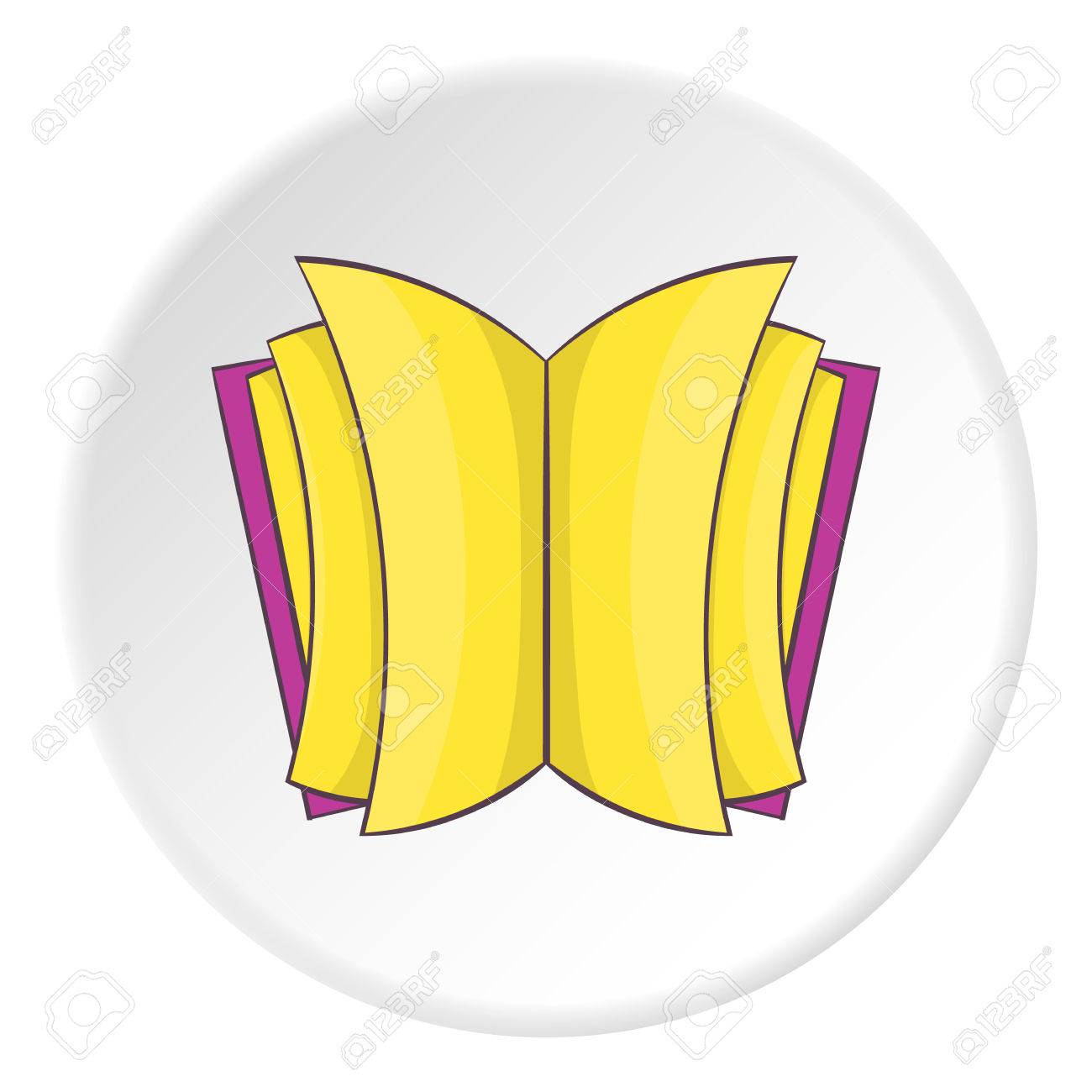 開いている厚い本のアイコン 漫画イラストを開く Web の厚い本ベクトル アイコンのイラスト素材 ベクタ Image