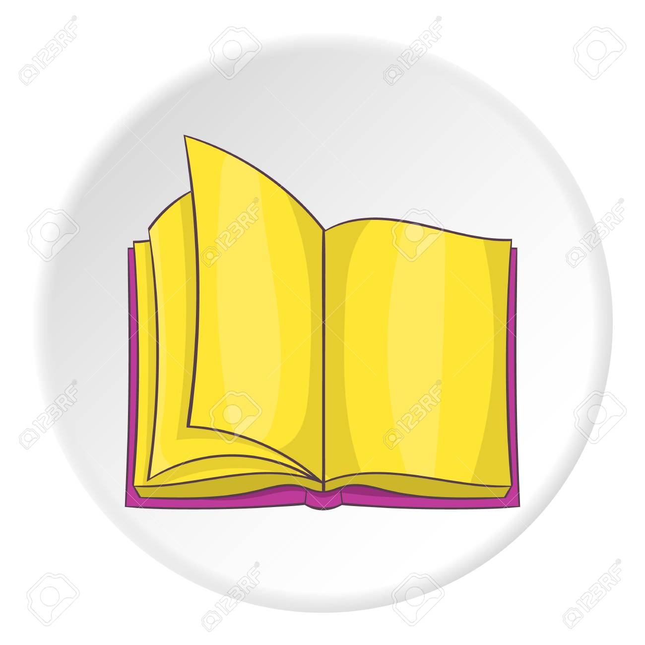 開いている本のアイコン Web のベクトル アイコンを開いた本の漫画イラストのイラスト素材 ベクタ Image