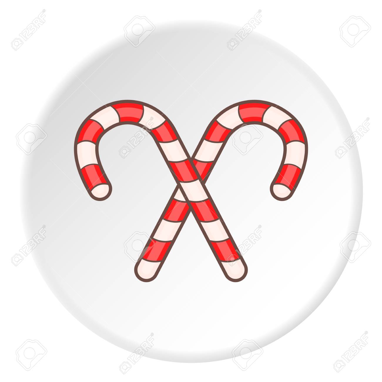 Gestreiften Zuckerstangen-Symbol. Abbildung Der Zuckerstange Vektor-Symbol  Für Web Lizenzfrei Nutzbare Vektorgrafiken, Clip Arts, Illustrationen.  Image 64804825.