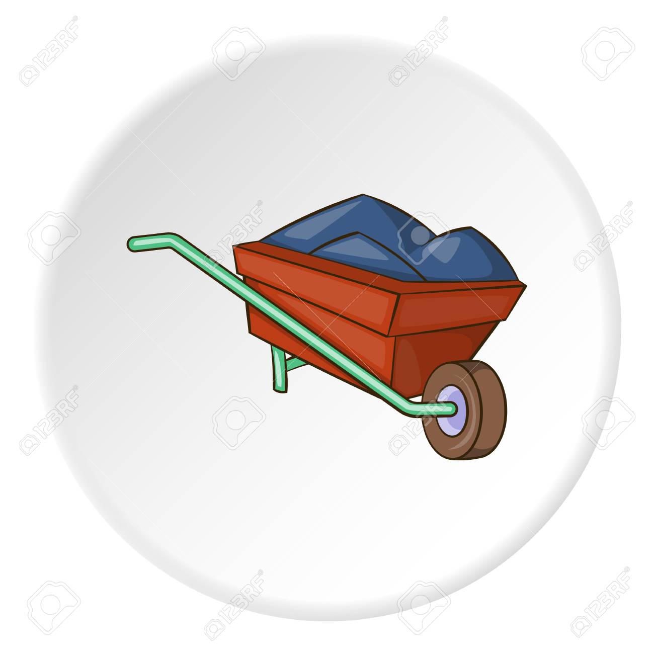 手押し車アイコン Web の手押し車ベクトル アイコンのフラットの図のイラスト素材 ベクタ Image