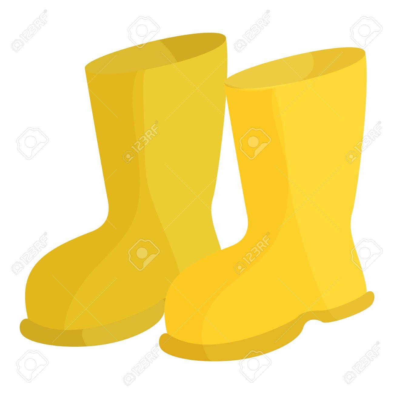 botte caoutchouc jaune
