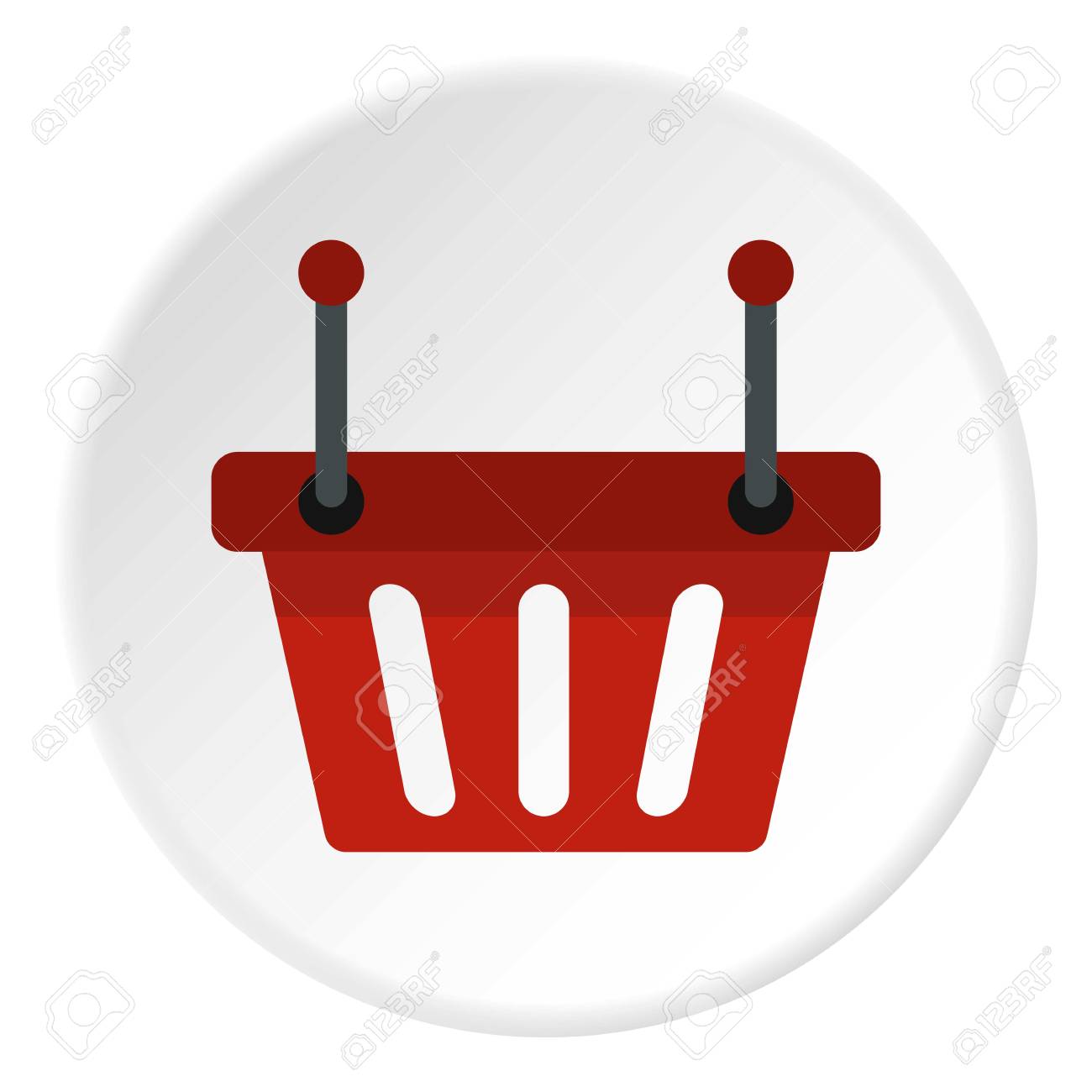 shopping basket icon flat illustration of basket vector icon