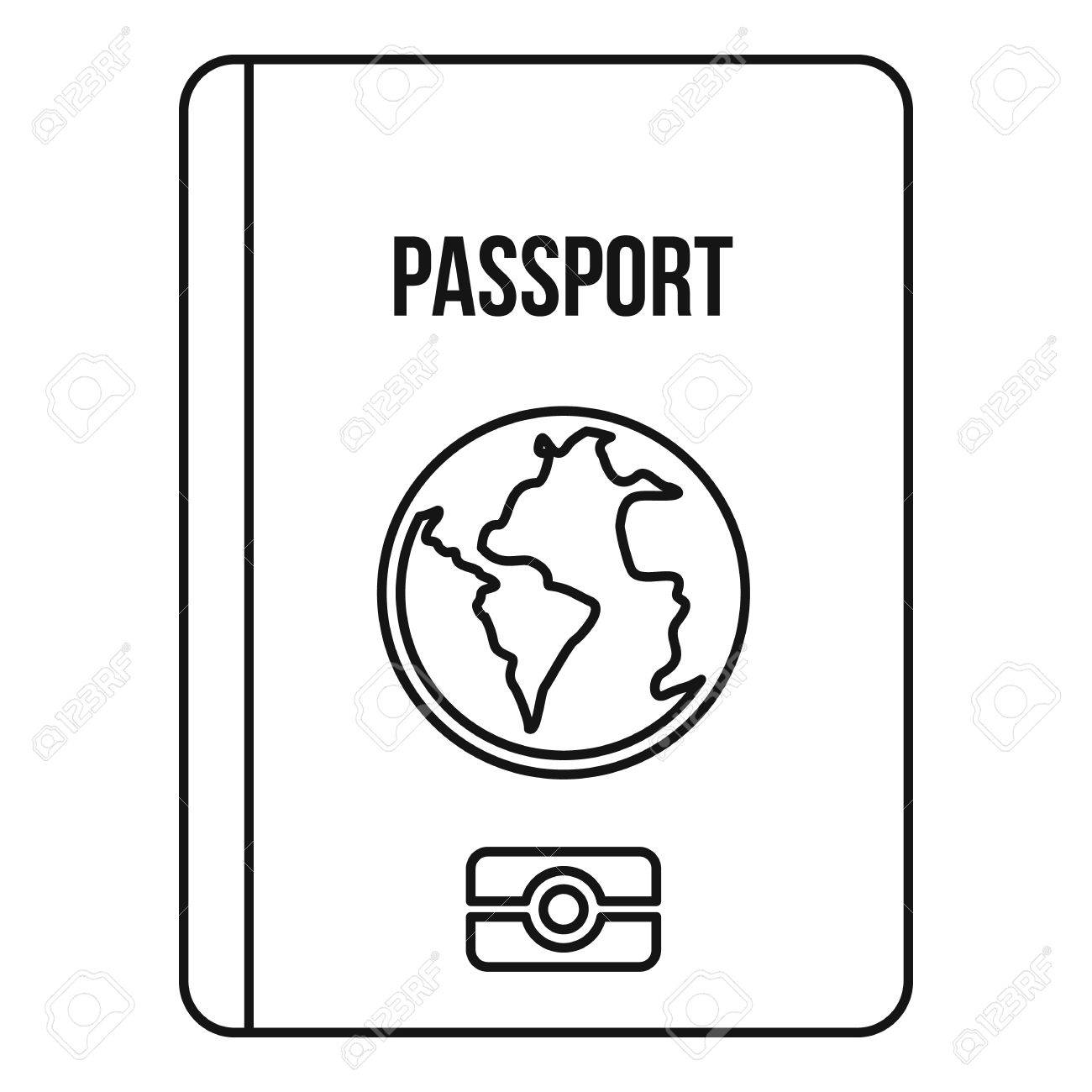 Passport Icon. Outline Illustration Of Passport Vector Icon For Web Royalty  Free SVG, Cliparts, Vectors, and Stock Illustration. Image 64092472., image size:1300x1300