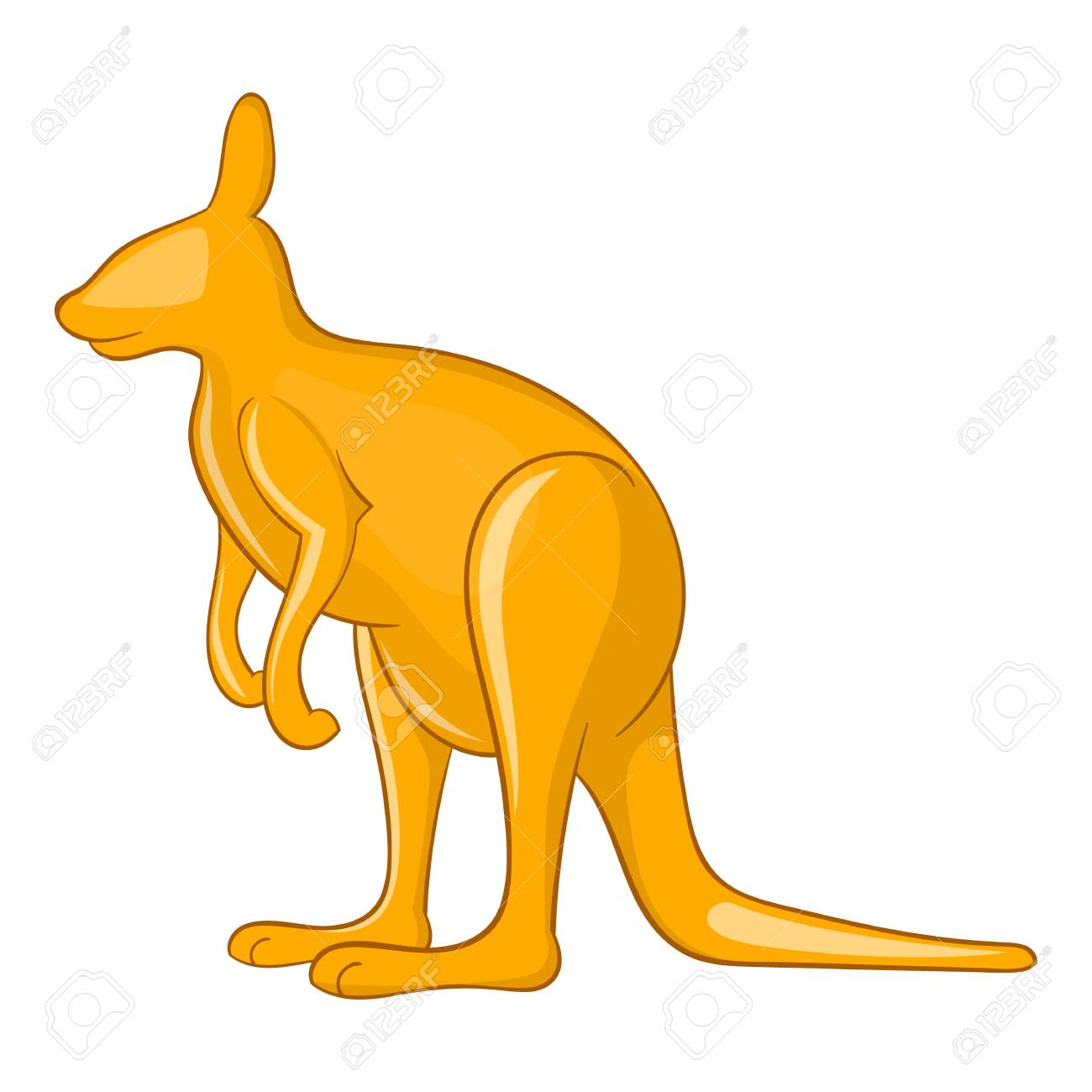 カンガルーのアイコン Web デザインのためのカンガルーのベクトルのアイコンの漫画イラスト のイラスト素材 ベクタ Image