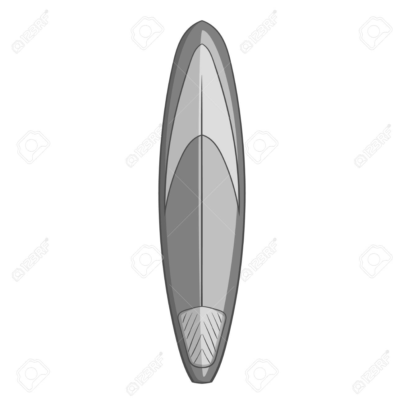 ビンテージのサーフボードのアイコン Web デザインのサーフボード ベクトル アイコンの灰色のモノクロ イラストのイラスト素材 ベクタ Image