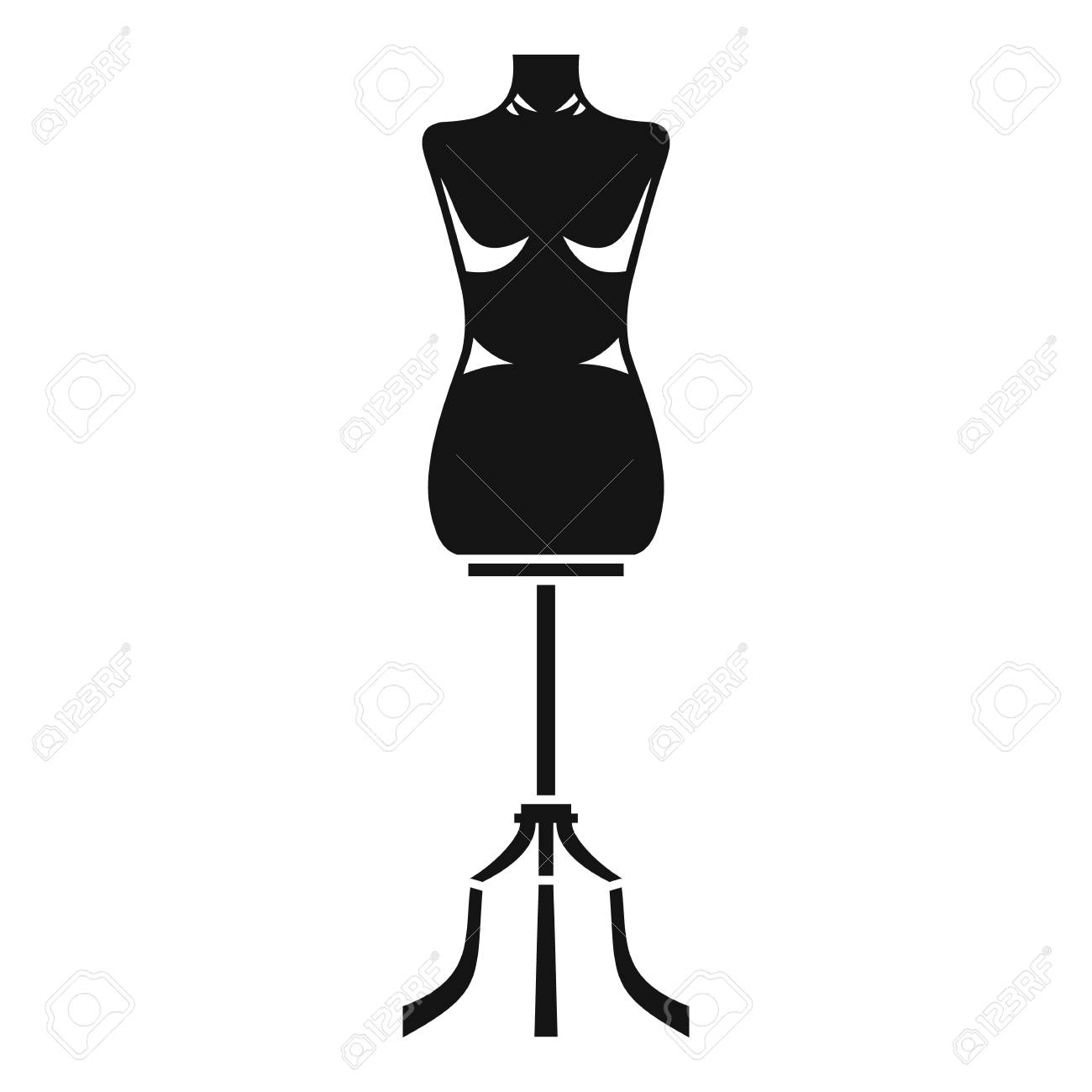 sewing mannequin icon simple