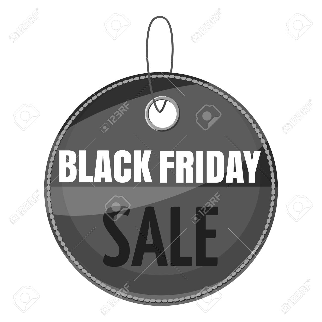 黒い金曜日販売タグ アイコン Web のブラックフラ イデー販売タグ ベクトル アイコンの灰色のモノクロ イラストのイラスト素材 ベクタ Image
