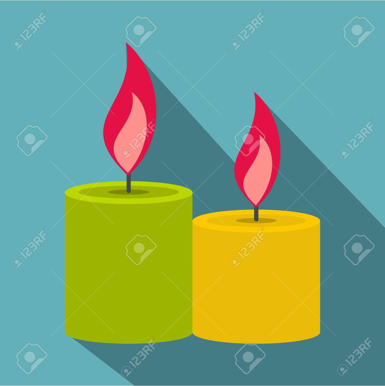 アロマキャンドルのアイコン Web デザインのキャンドル ベクトル アイコンのフラットの図 のイラスト素材 ベクタ Image