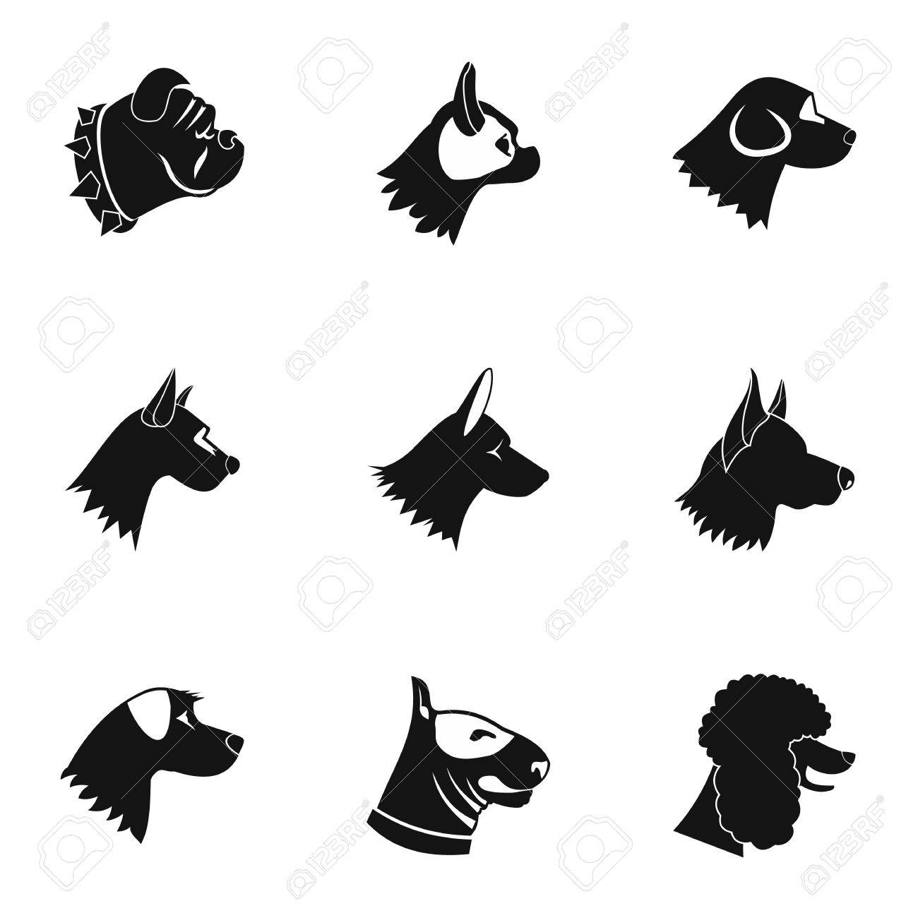 犬のアイコンを設定します 9 犬のベクトル アイコン Web の簡単な図のイラスト素材 ベクタ Image 犬のアイコンを設定します 9 犬のベクトル アイコン Web の簡単な図のイラスト素材 ベクタ Image