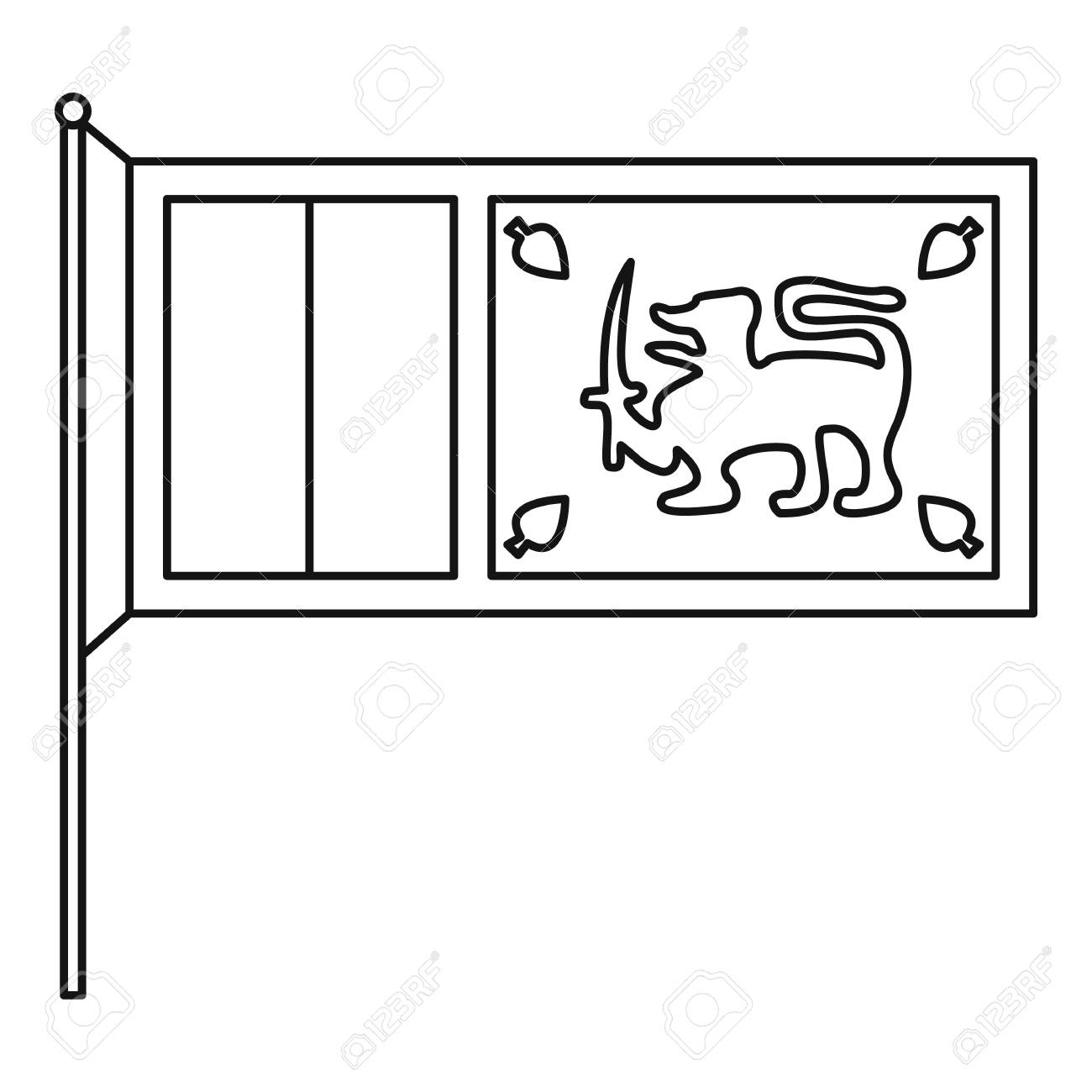 Sri Lanka Flag Icon Outline Illustration Of Sri Lanka Flag Vector