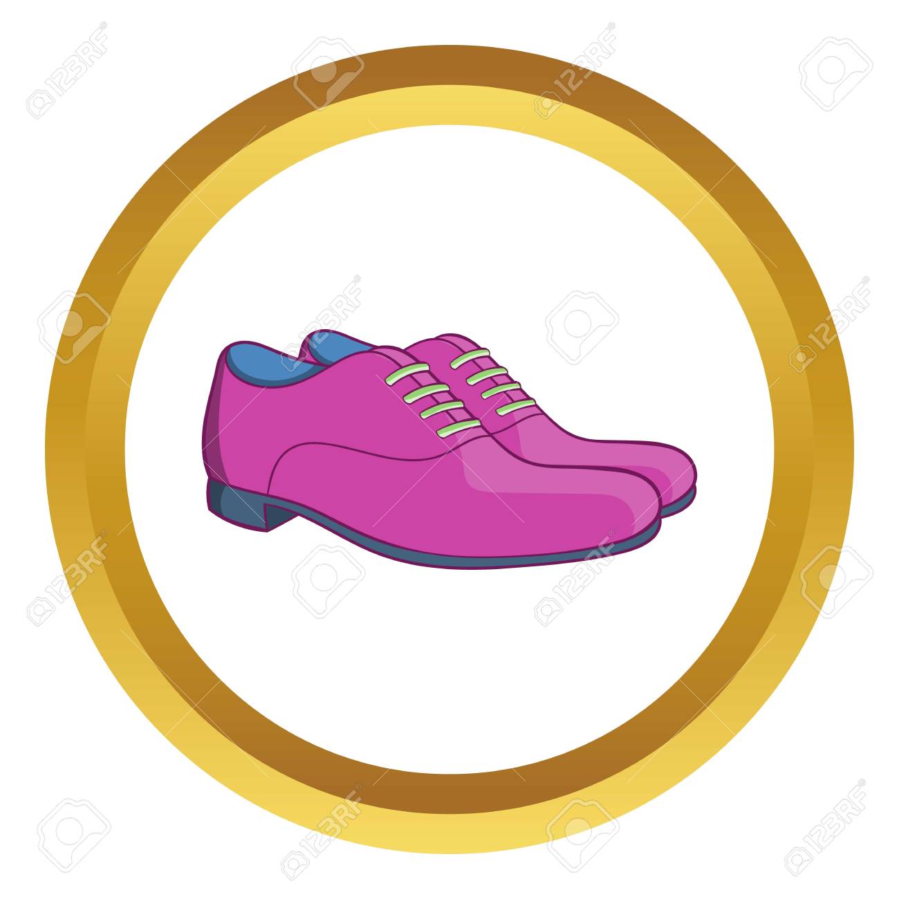 Mens Klassische Schuhe Vektor Symbol In Goldenen Kreis Schuhe Cartoon Lizenzfreie Bilder Und Fotos Kaufen 123RF