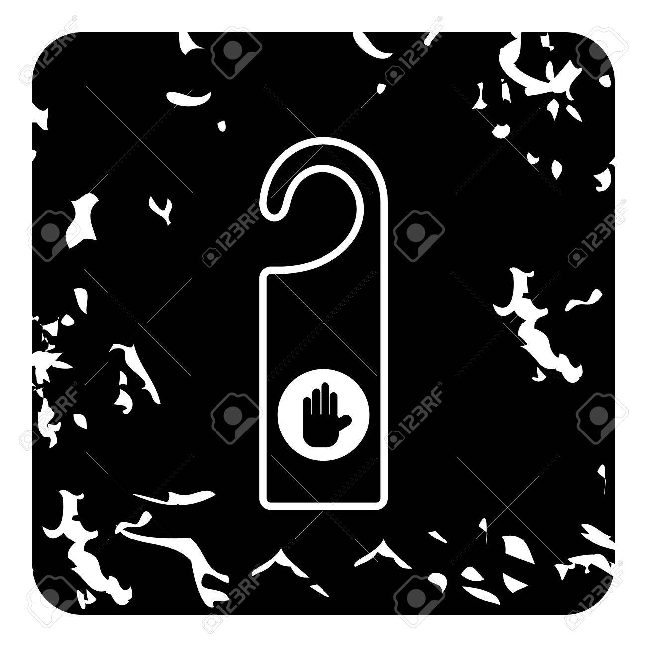 記号のアイコンを操作不可します グランジのイラストは Web 用記号ベクトル アイコンを邪魔しないでのイラスト素材 ベクタ Image